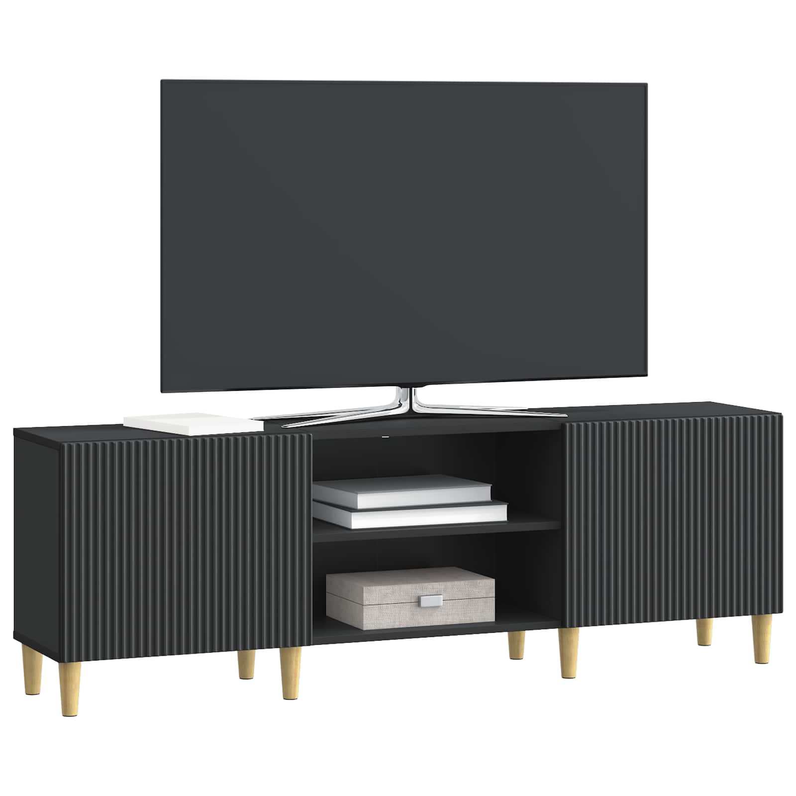 Meuble TV Noir 150 x 31 x 50 cm Bois d'ingénierie - XIOS