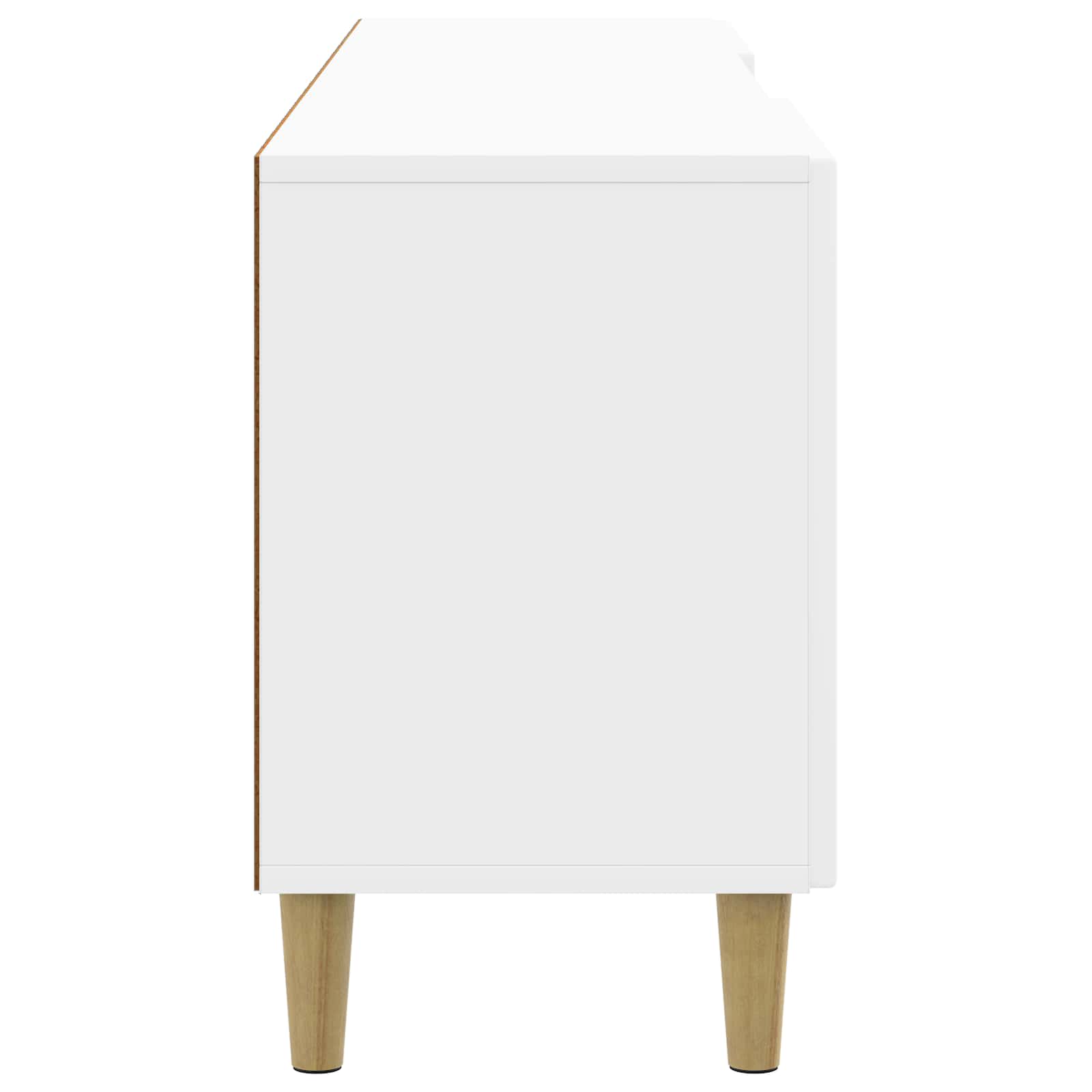 Meuble TV Blanc brillant 150 x 31 x 50 cm Bois d'ingénierie - XIOS