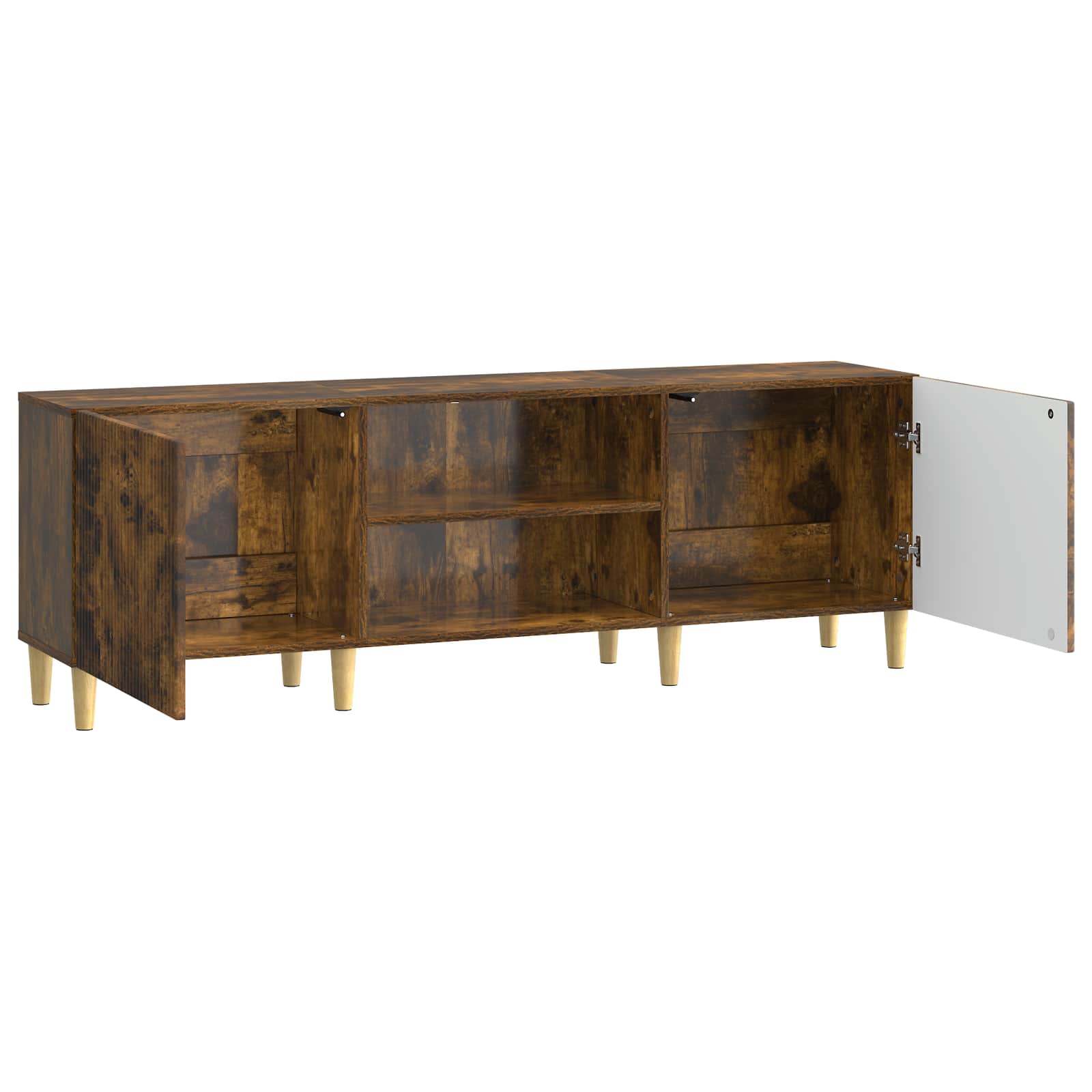 Meuble TV Chêne fumé 150 x 31 x 50 cm Bois d'ingénierie - XIOS