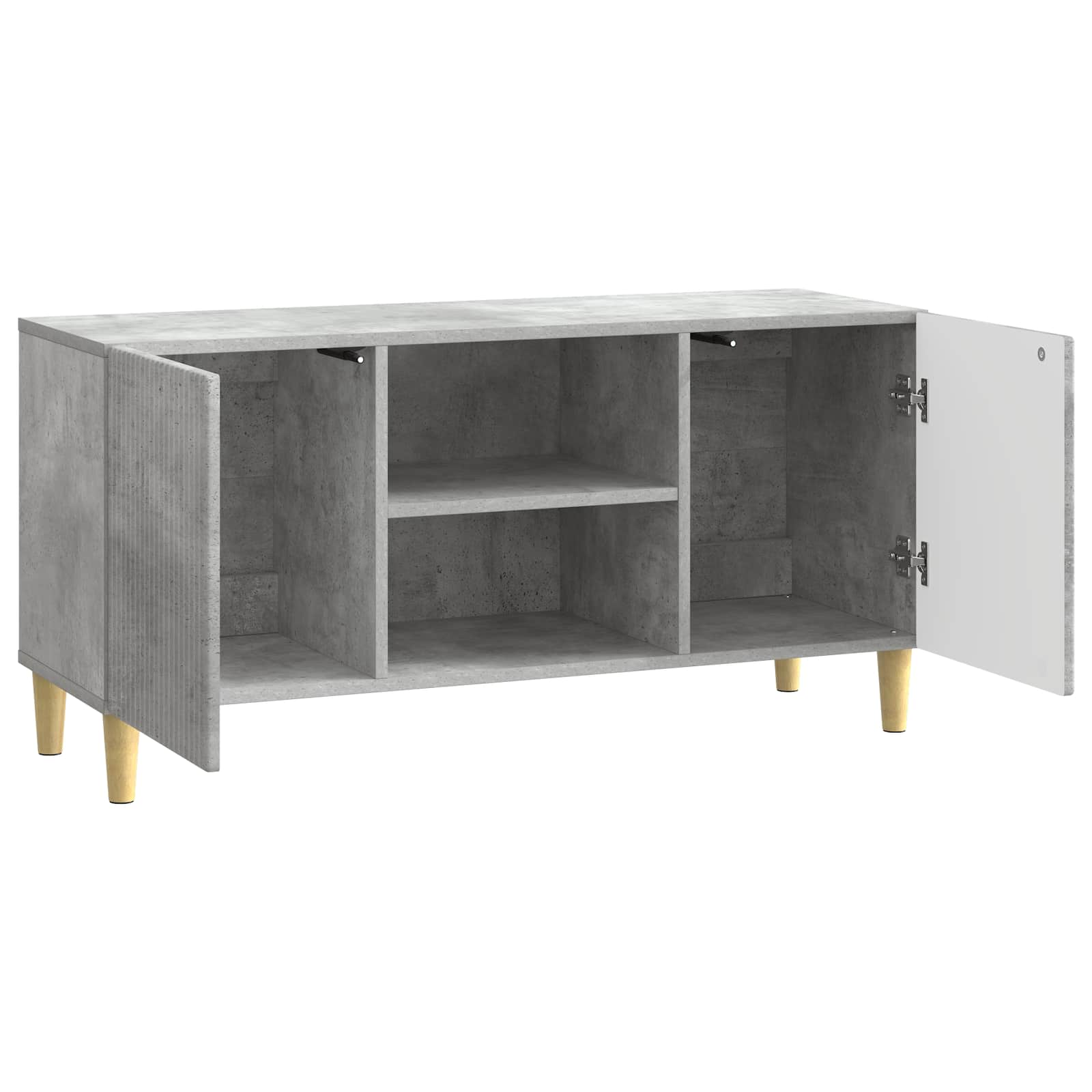 Meuble TV Gris béton 102 x 34,5 x 50 cm Bois d'ingénierie - XIOS