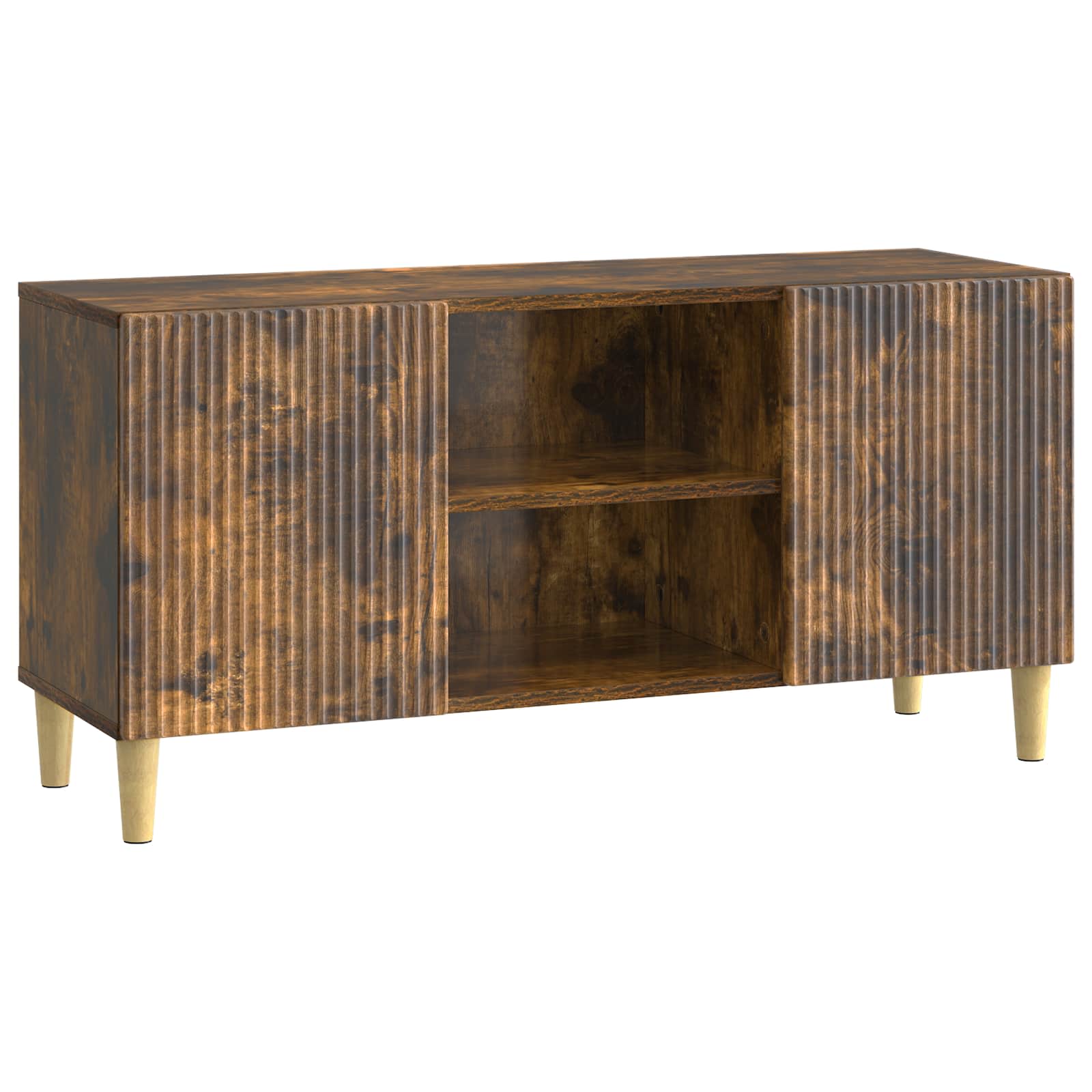 Meuble TV Chêne fumé 102 x 34,5 x 50 cm Bois d'ingénierie - XIOS