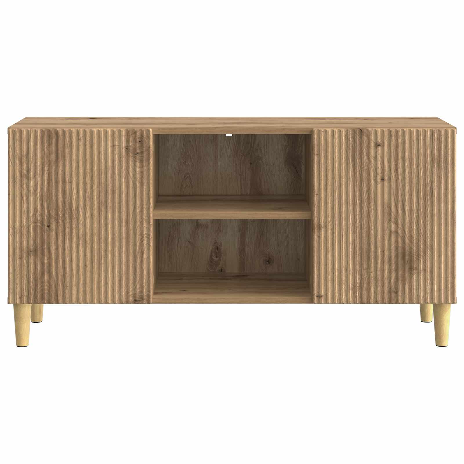 Meuble TV Chêne artisanal 102 x 34,5 x 50 cm Bois d'ingénierie - XIOS