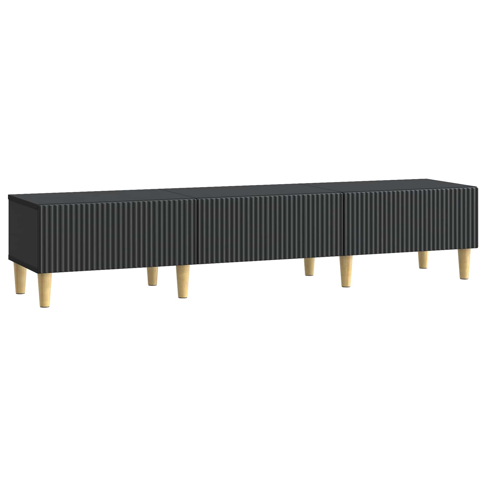 Meuble TV avec tiroir Noir 147 x 34,5 x 30 cm Bois d'ingénierie - XIOS