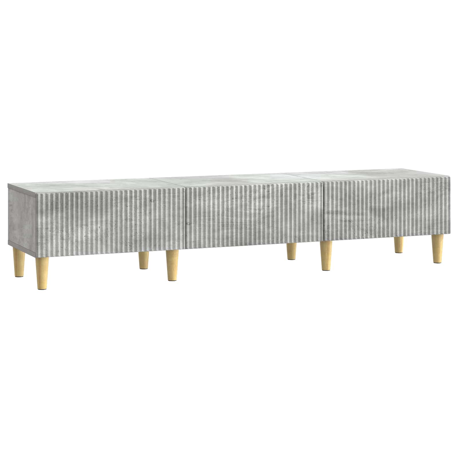 Meuble TV Gris béton 147 x 34,5 x 30 cm Bois d'ingénierie - XIOS