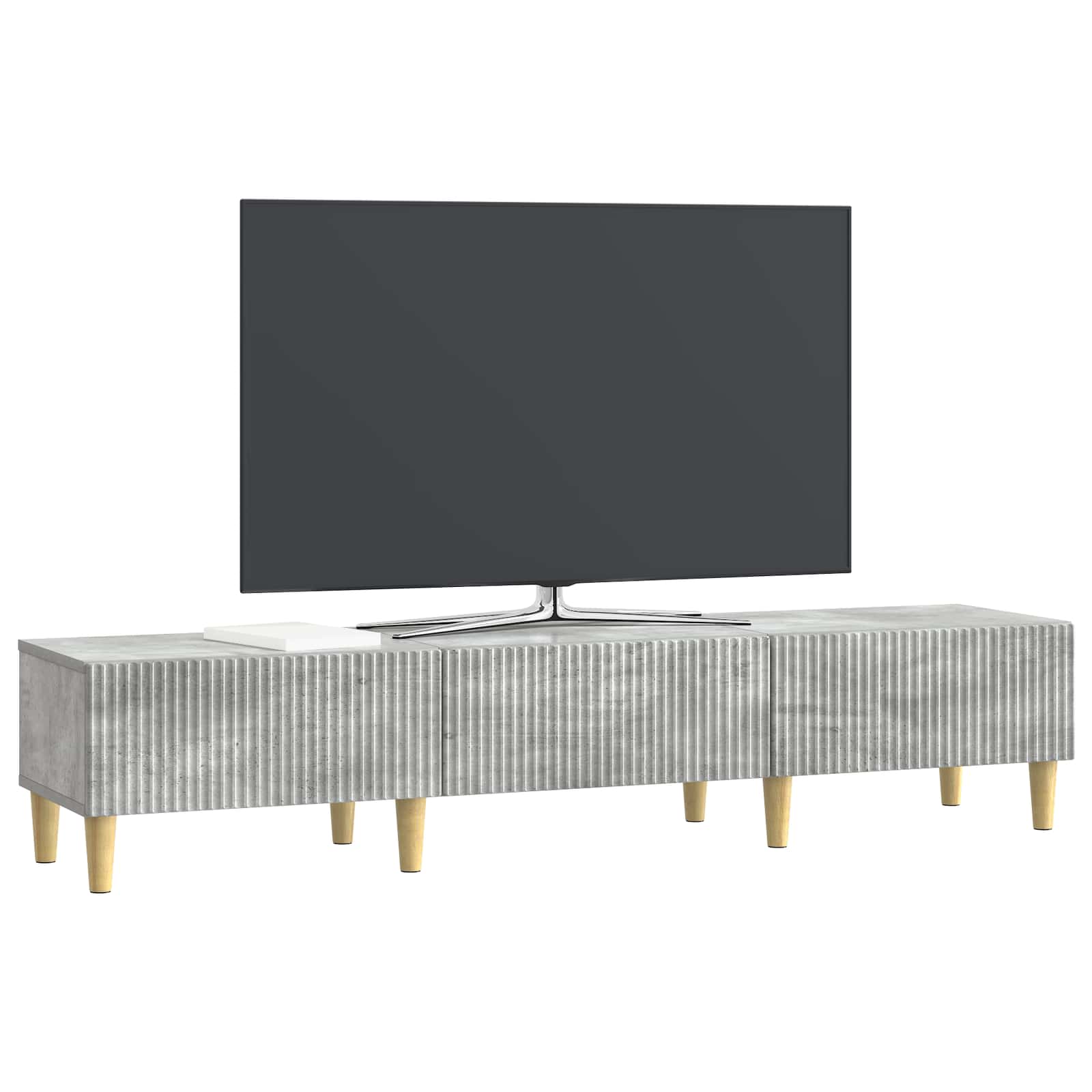 Meuble TV Gris béton 147 x 34,5 x 30 cm Bois d'ingénierie - XIOS