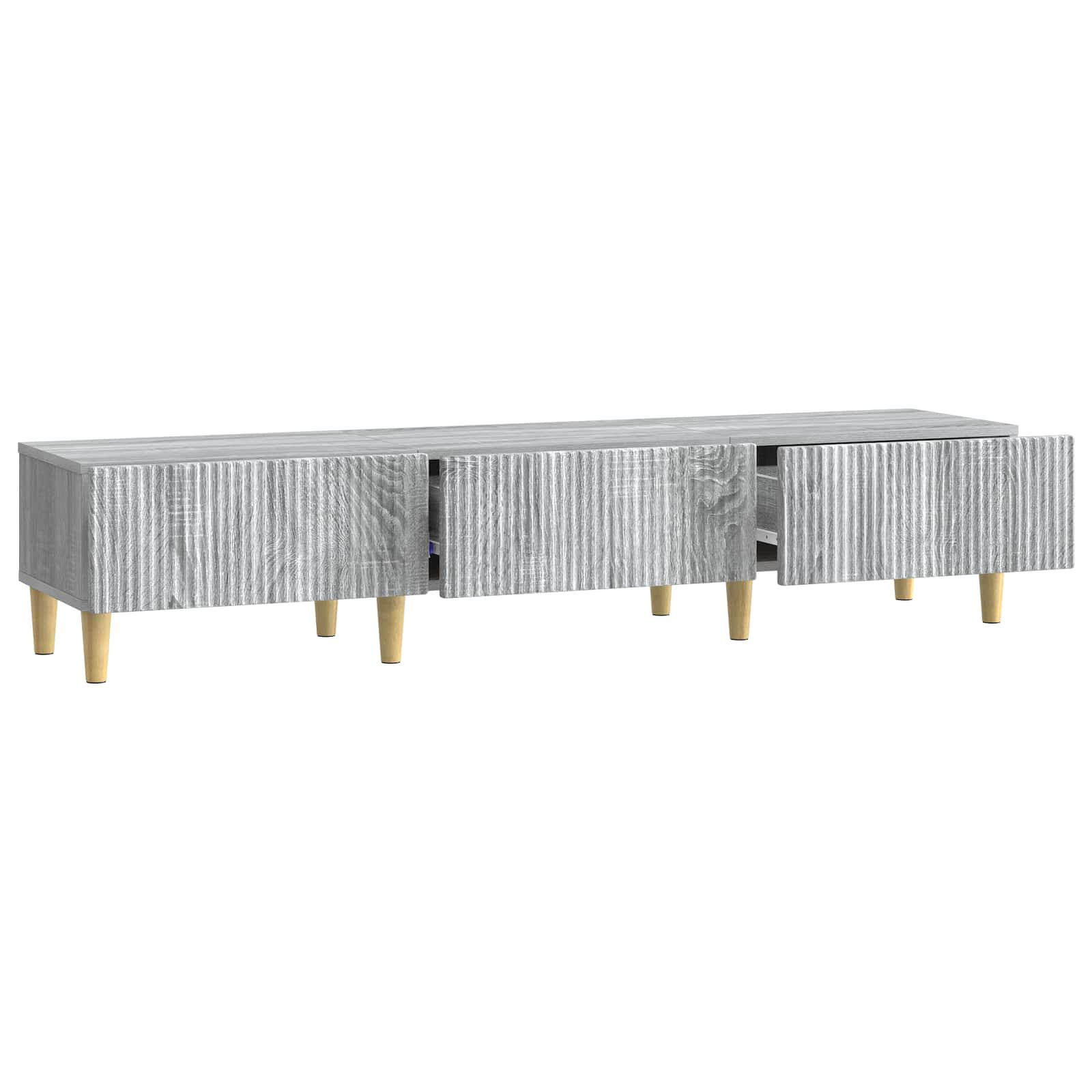Meuble TV Sonoma gris 147 x 34,5 x 30 cm Bois d'ingénierie - XIOS