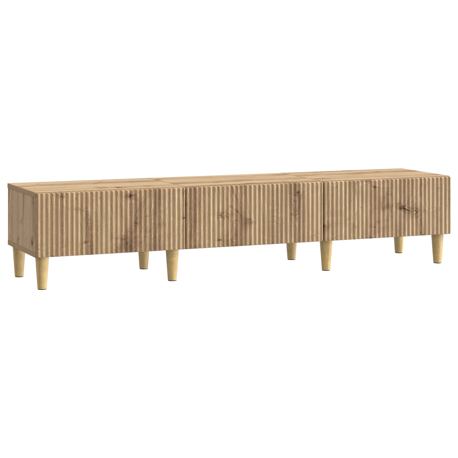 Meuble TV Chêne artisanal 147 x 34,5 x 30 cm Bois d'ingénierie - XIOS