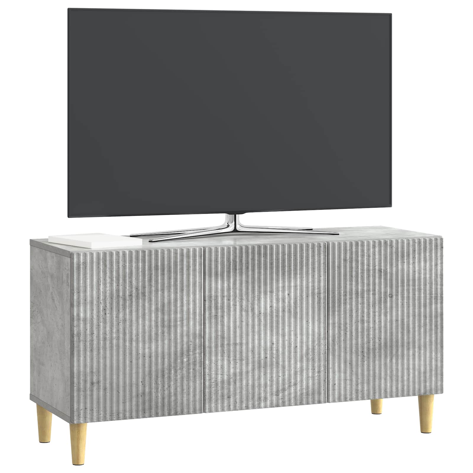 Meuble TV Gris béton 99 x 34,5 x 50 cm Bois d'ingénierie - XIOS