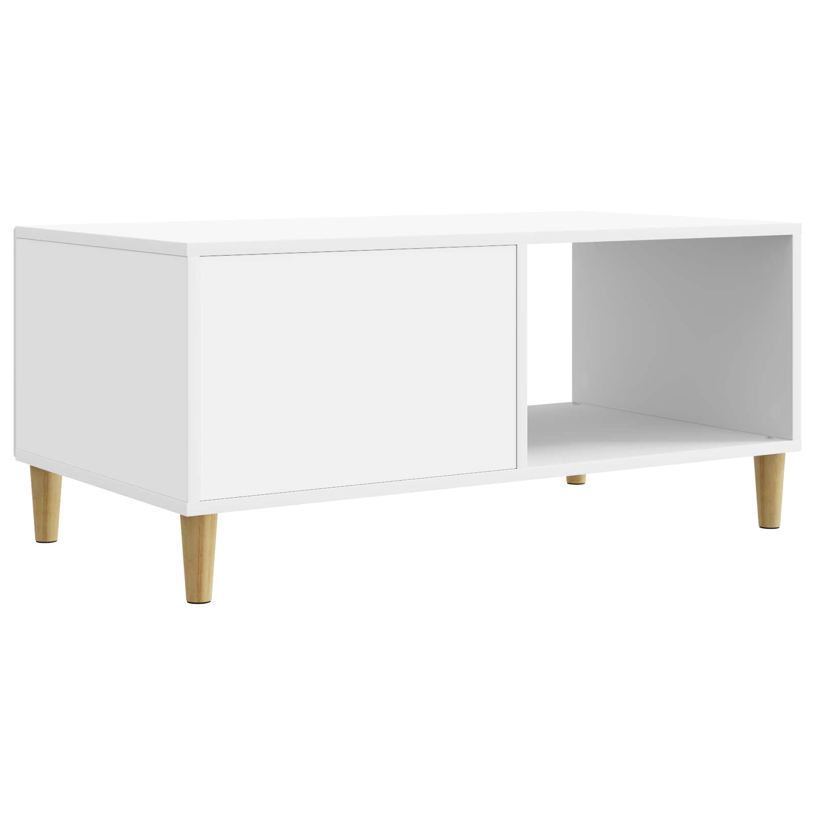Table basse Blanc 90 x 50 x 40 cm Bois d'ingénierie - XIOS