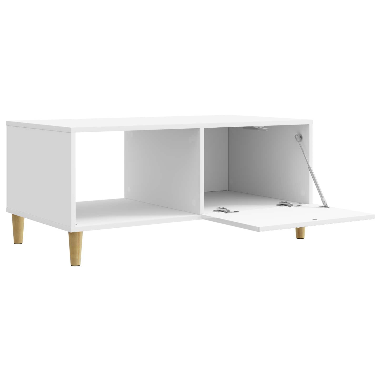 Table basse Blanc brillant 90 x 50 x 40 cm Bois d'ingénierie - XIOS