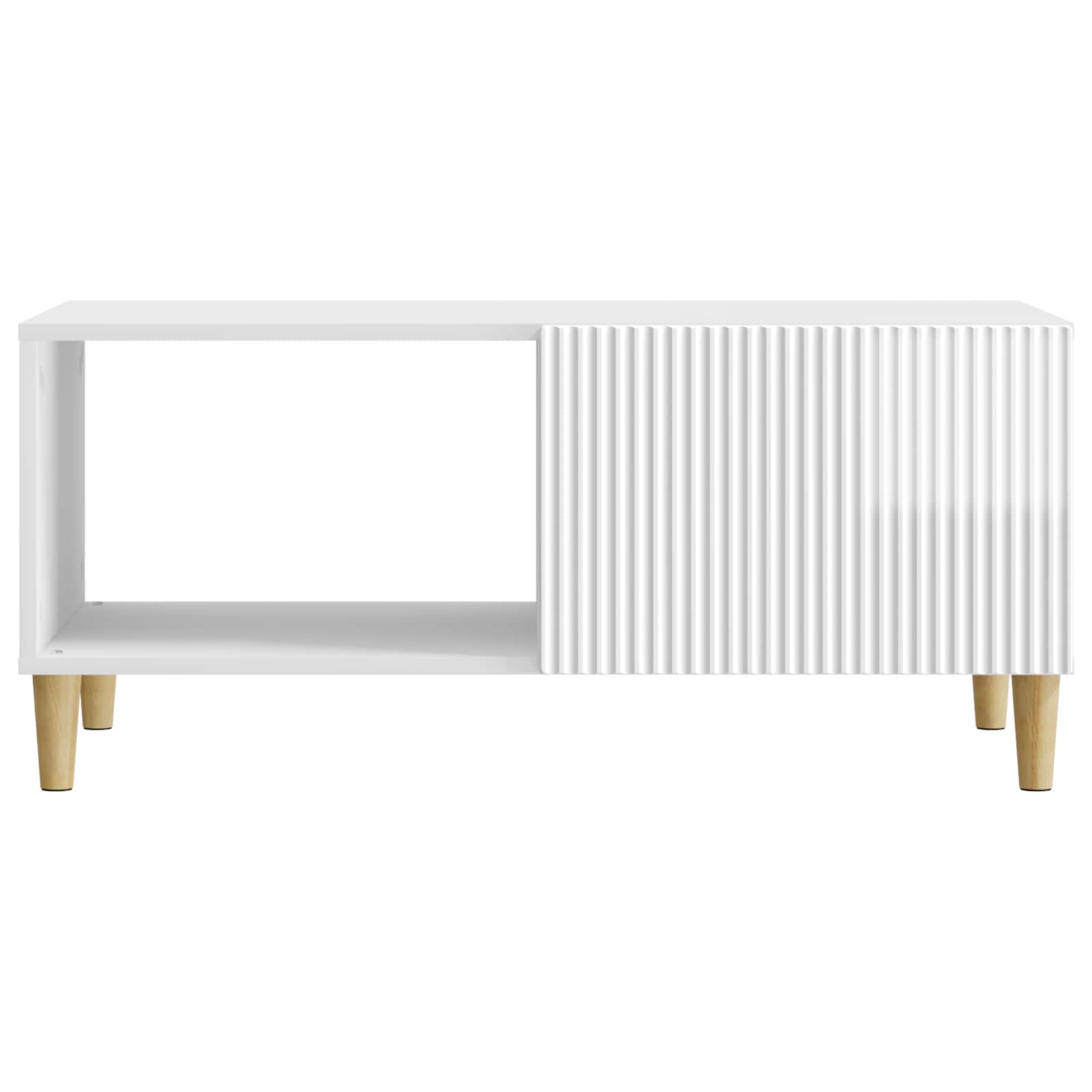 Table basse Blanc brillant 90 x 50 x 40 cm Bois d'ingénierie - XIOS