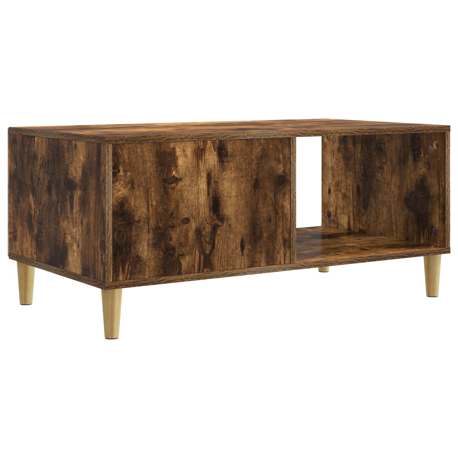 Table basse Chêne fumé 90 x 50 x 40 cm Bois d'ingénierie - XIOS