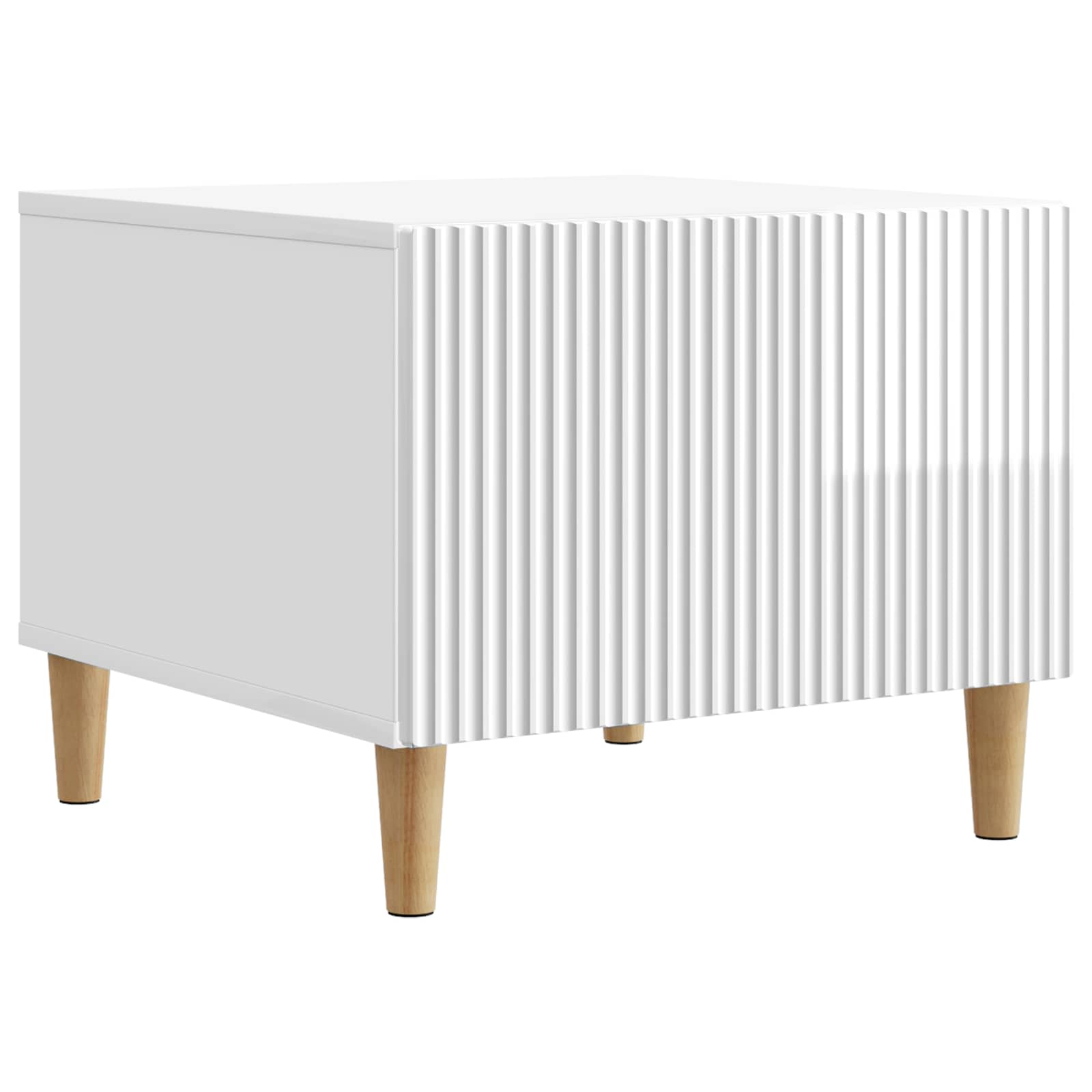 Table basse Blanc brillant 49 x 50 x 40 cm Bois d'ingénierie - XIOS