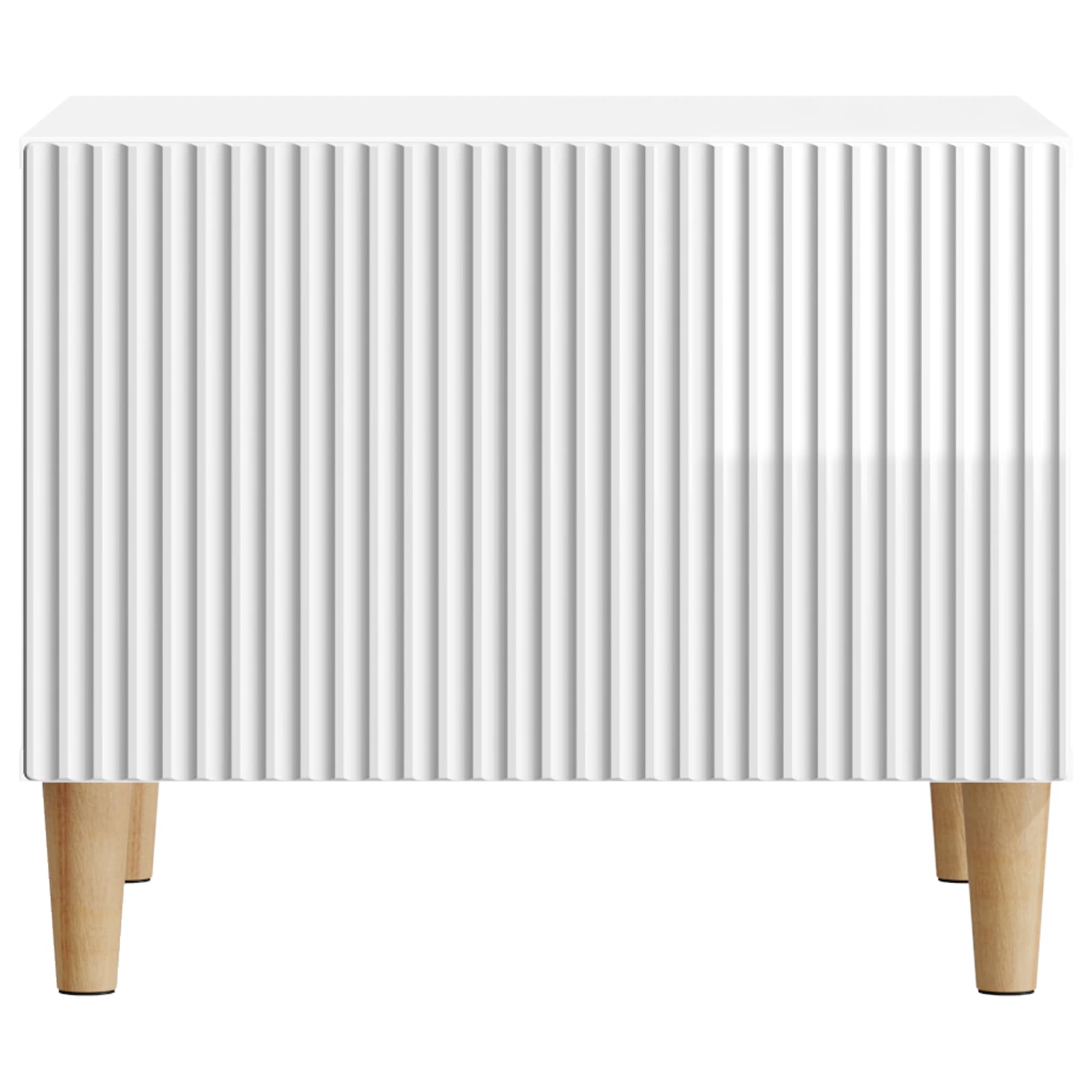 Table basse Blanc brillant 49 x 50 x 40 cm Bois d'ingénierie - XIOS