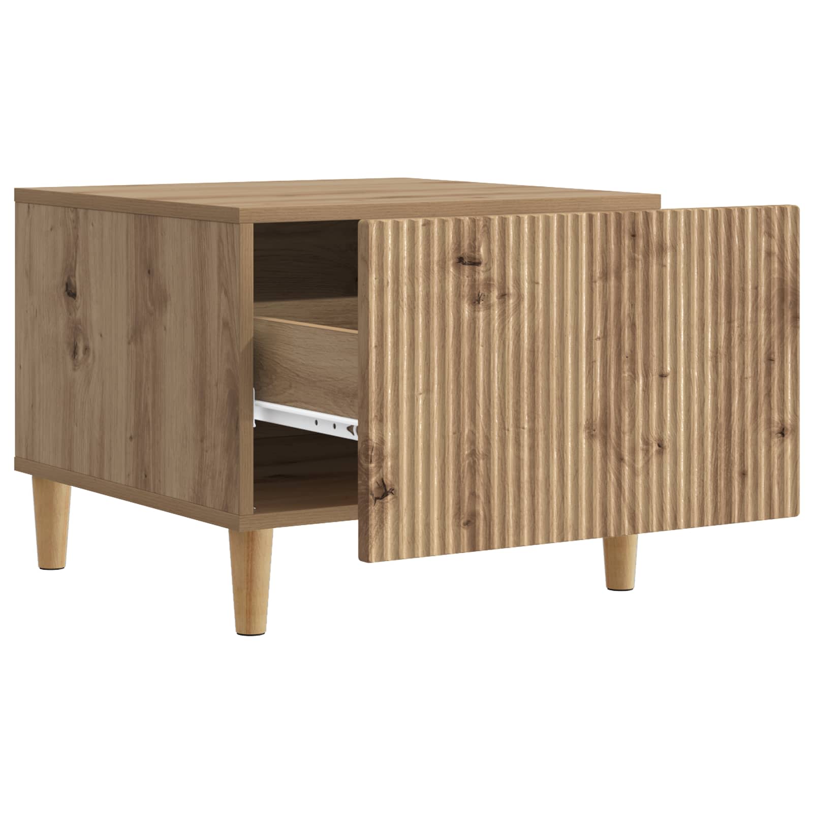 Table basse Chêne artisanal 49 x 50 x 40 cm Bois d'ingénierie - XIOS