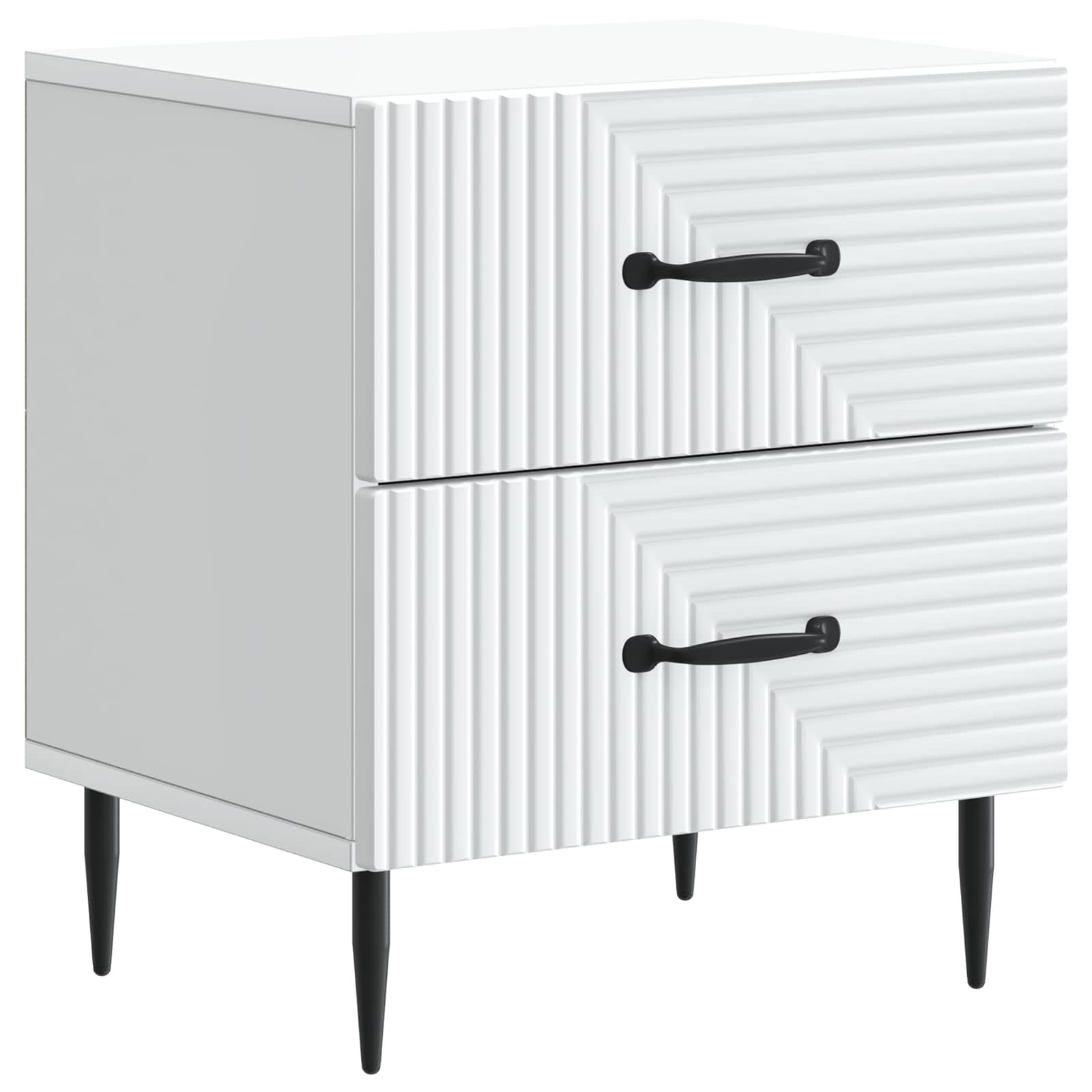 Cabinet de chevet avec tiroir 2 pcs Blanc 43 x 34,5 x 47,5 cm - XIOS