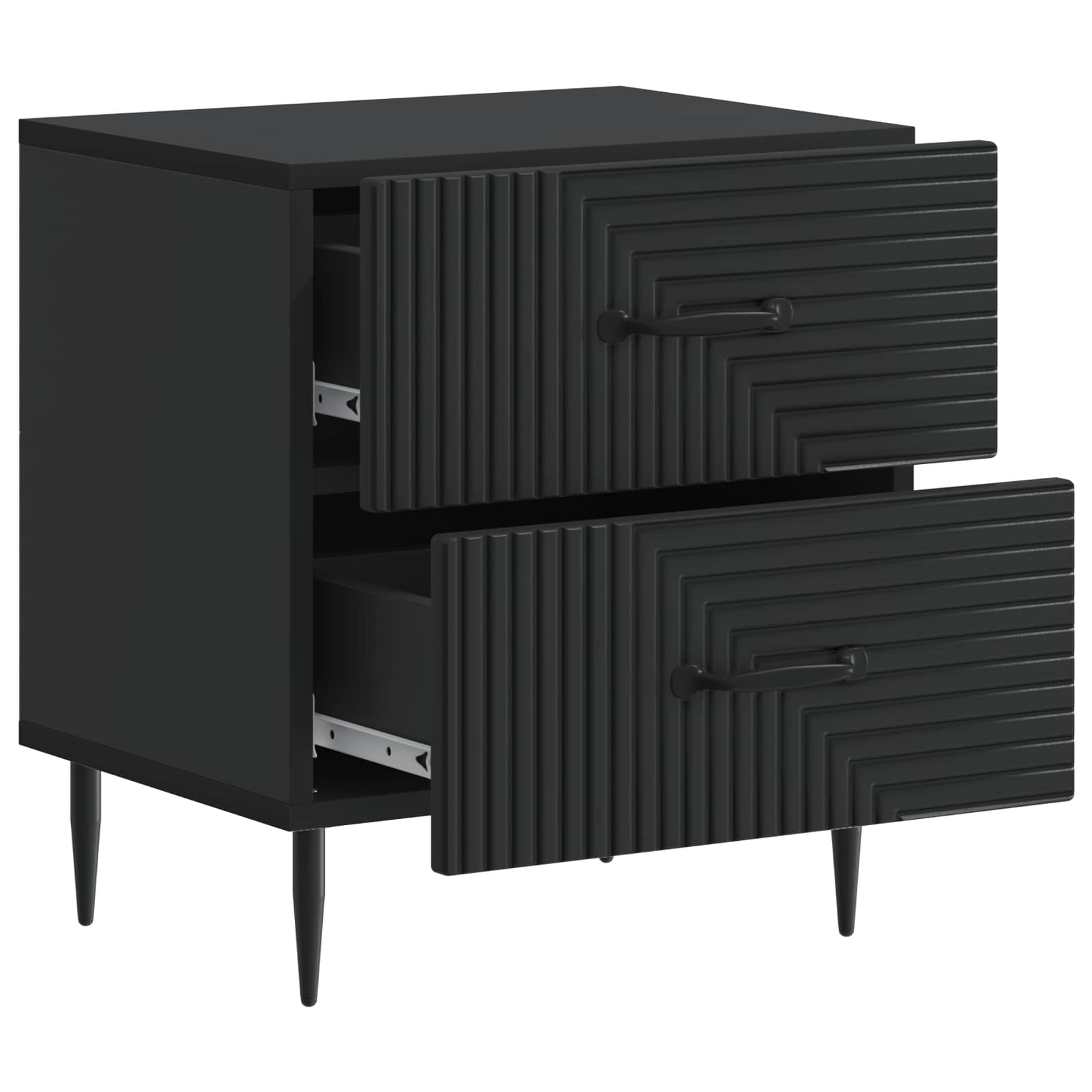 Cabinet de chevet Noir 43 x 34,5 x 47,5 cm Bois d'ingénierie - XIOS