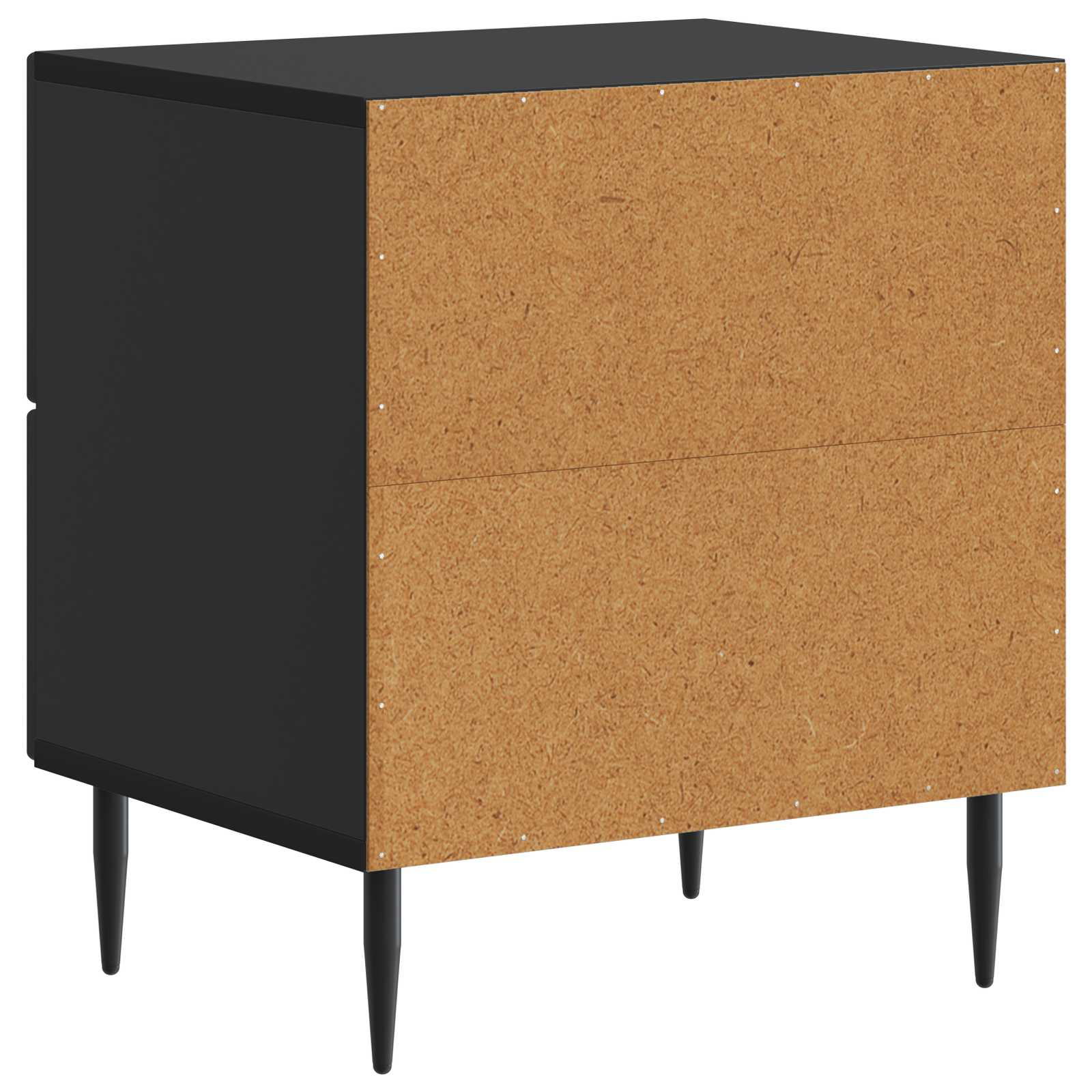 Cabinet de chevet avec tiroir 2 pcs Noir 43 x 34,5 x 47,5 cm - XIOS