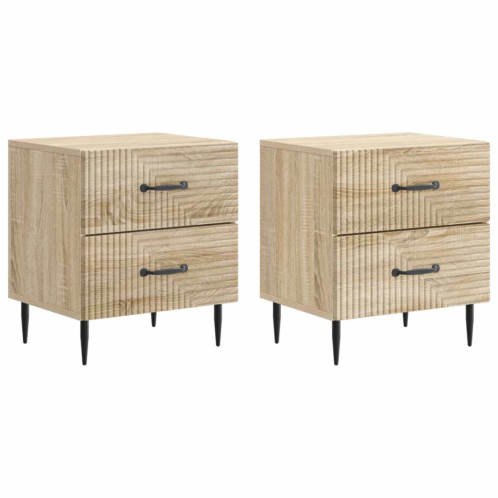 Cabinet de chevet 2 pcs Chêne Sonoma 43 x 34,5 x 47,5 cm - XIOS