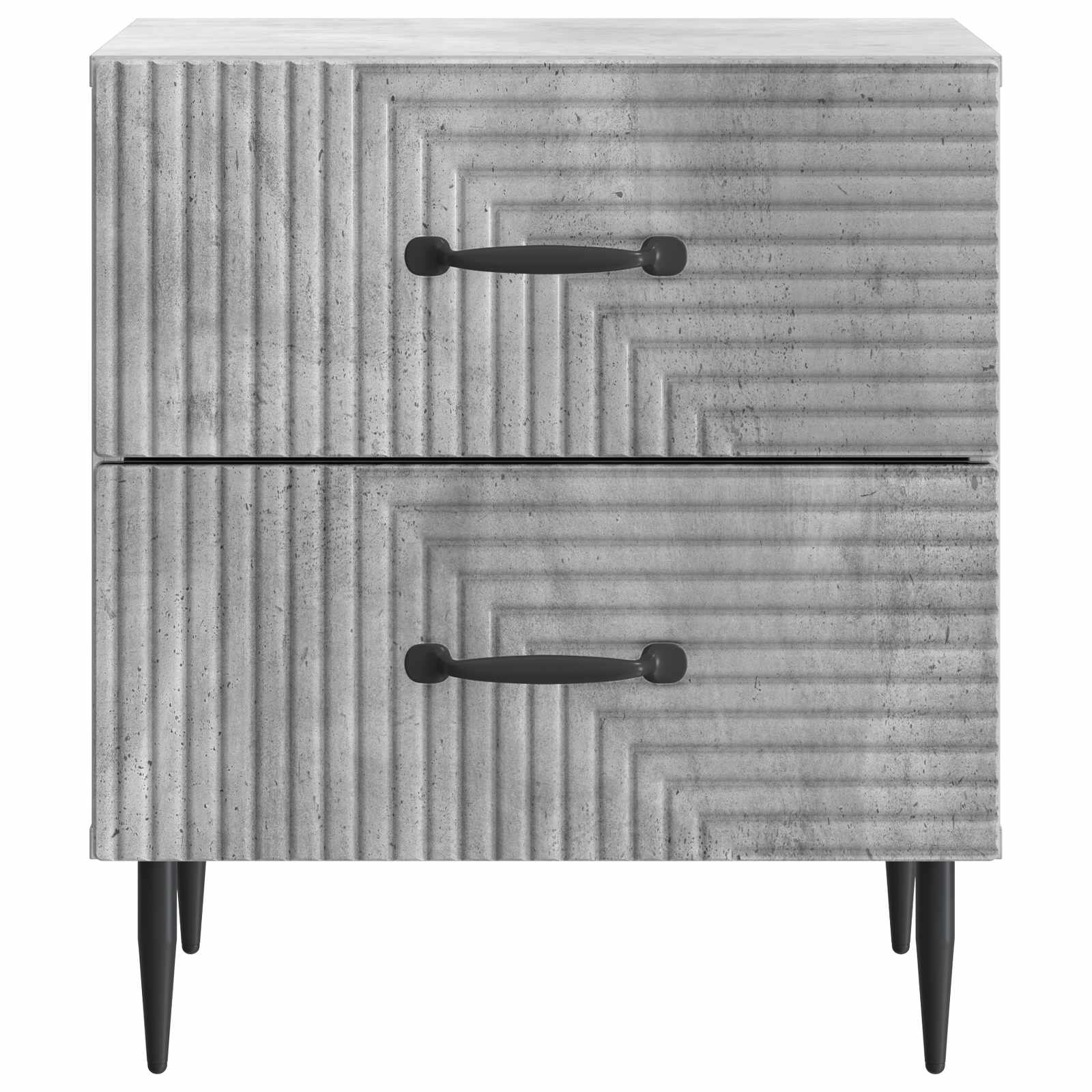 Cabinet de chevet 2 pcs Gris béton 43 x 34,5 x 47,5 cm - XIOS
