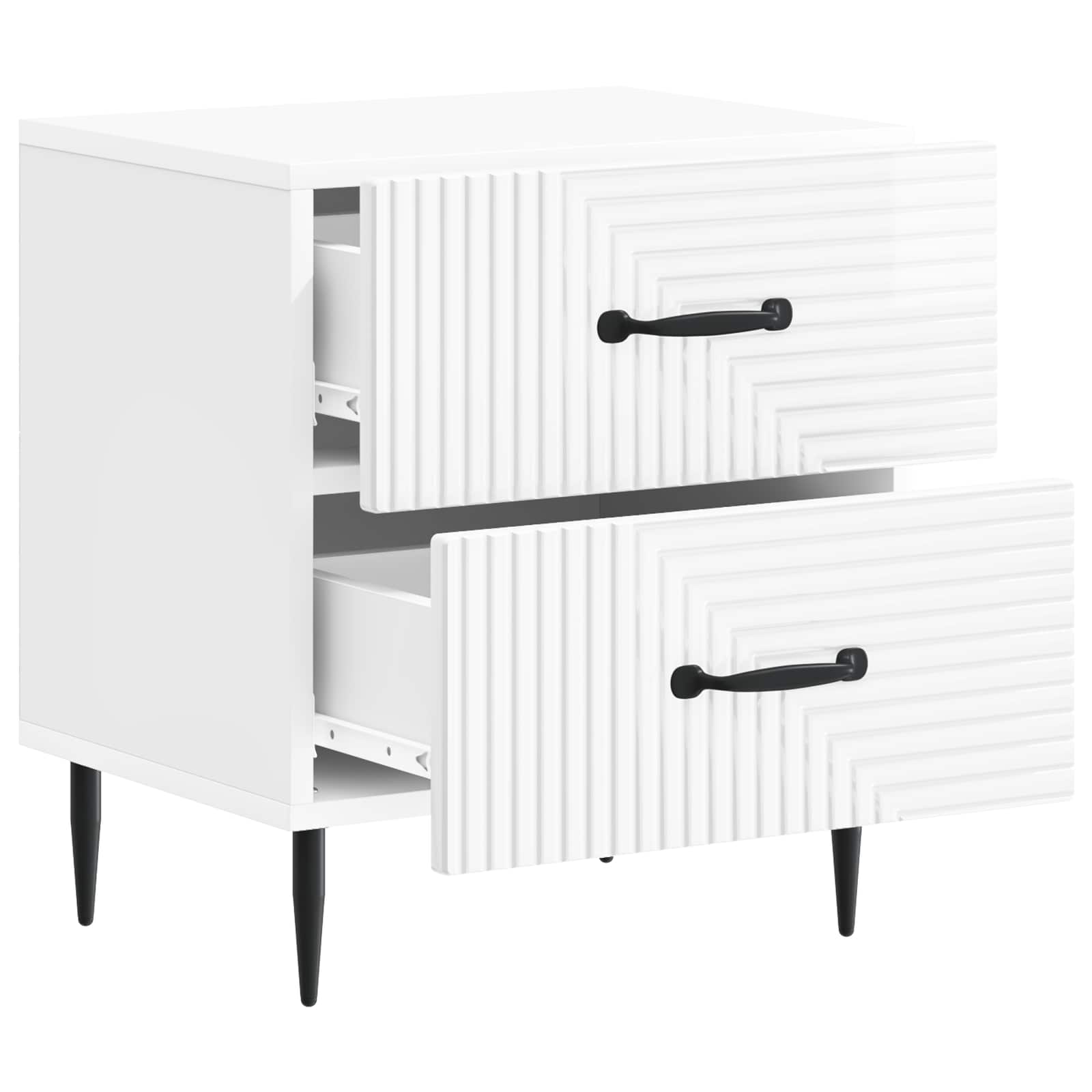 Cabinet de chevet Blanc brillant 43 x 34,5 x 47,5 cm - XIOS