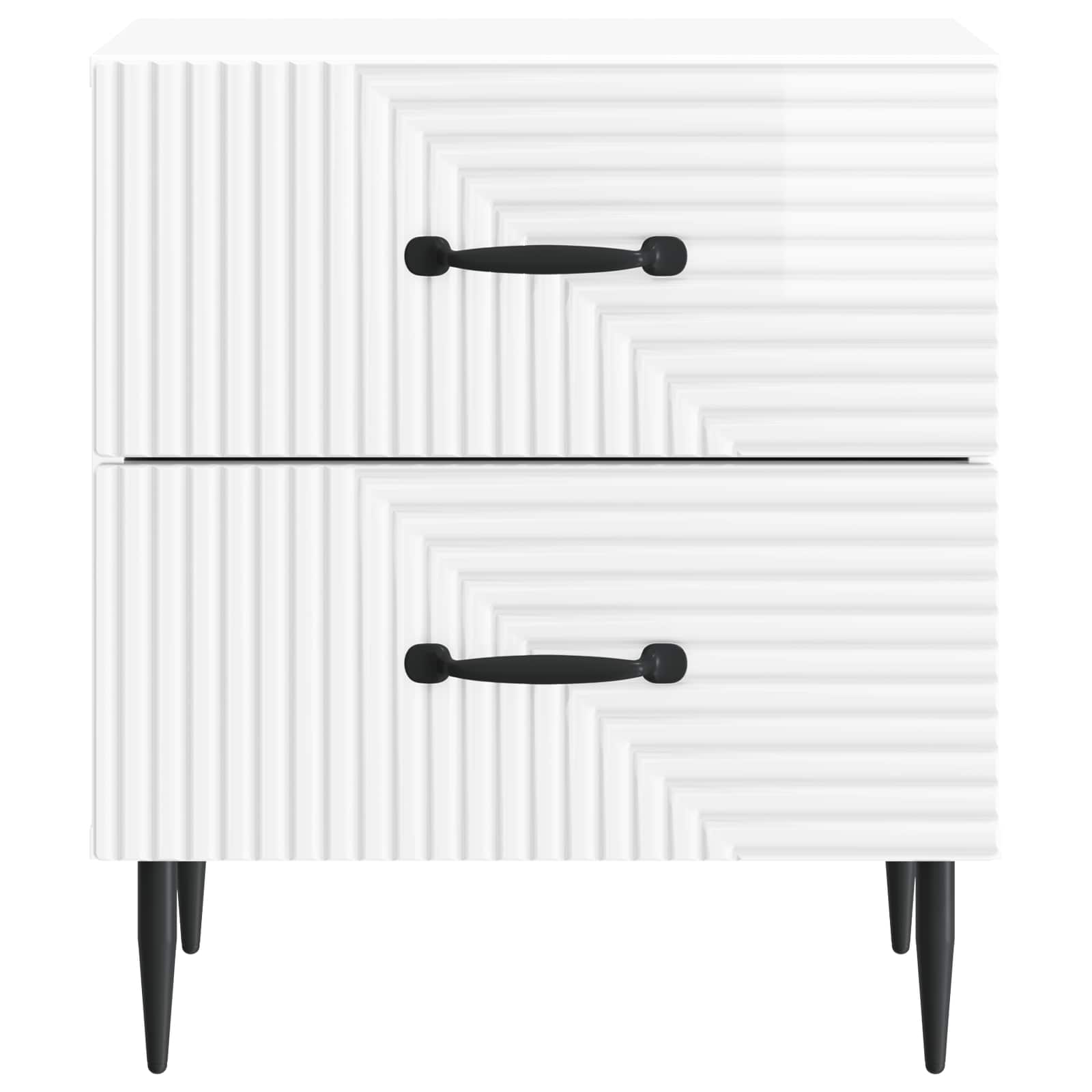 Cabinet de chevet Blanc brillant 43 x 34,5 x 47,5 cm - XIOS