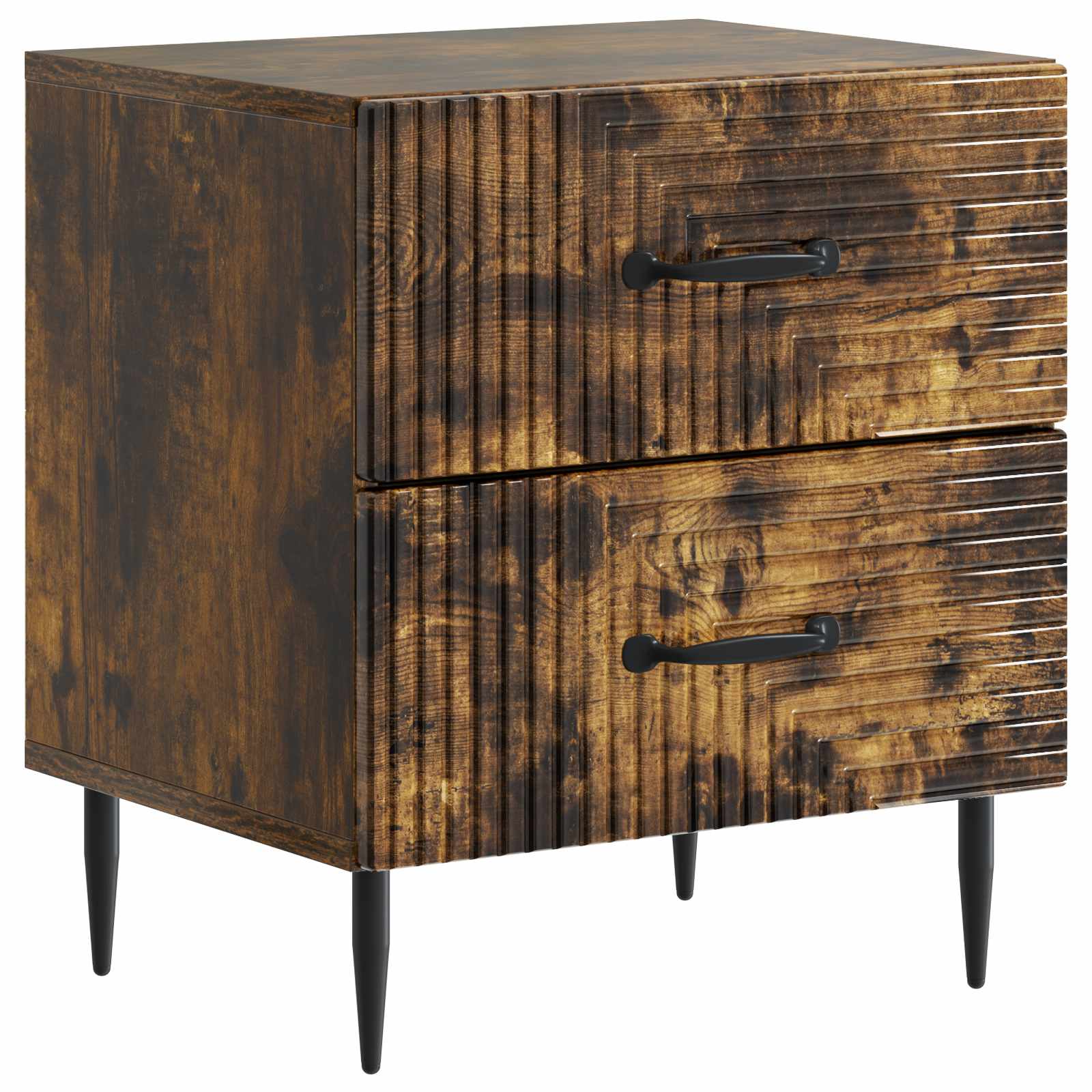 Cabinet de chevet avec tiroir Chêne fumé 43 x 34,5 x 47,5 cm - XIOS