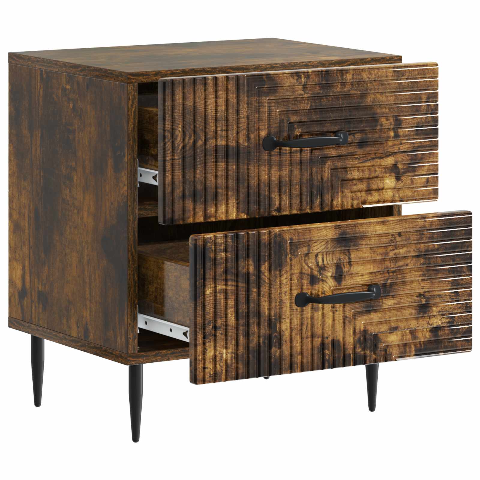 Cabinet de chevet 2 pcs Chêne fumé 43 x 34,5 x 47,5 cm - XIOS
