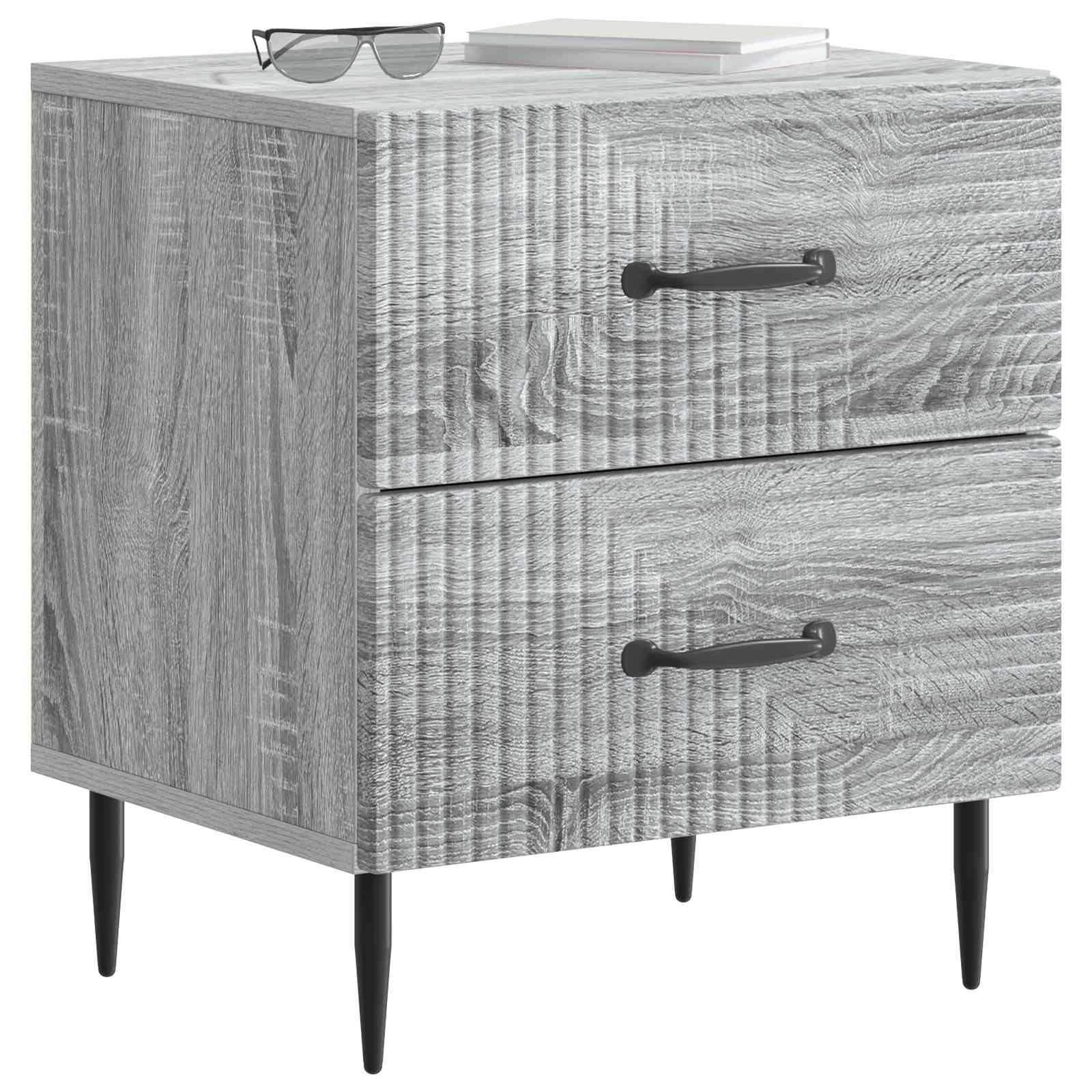 Cabinet de chevet avec tiroir Sonoma gris 43 x 34,5 x 47,5 cm - XIOS