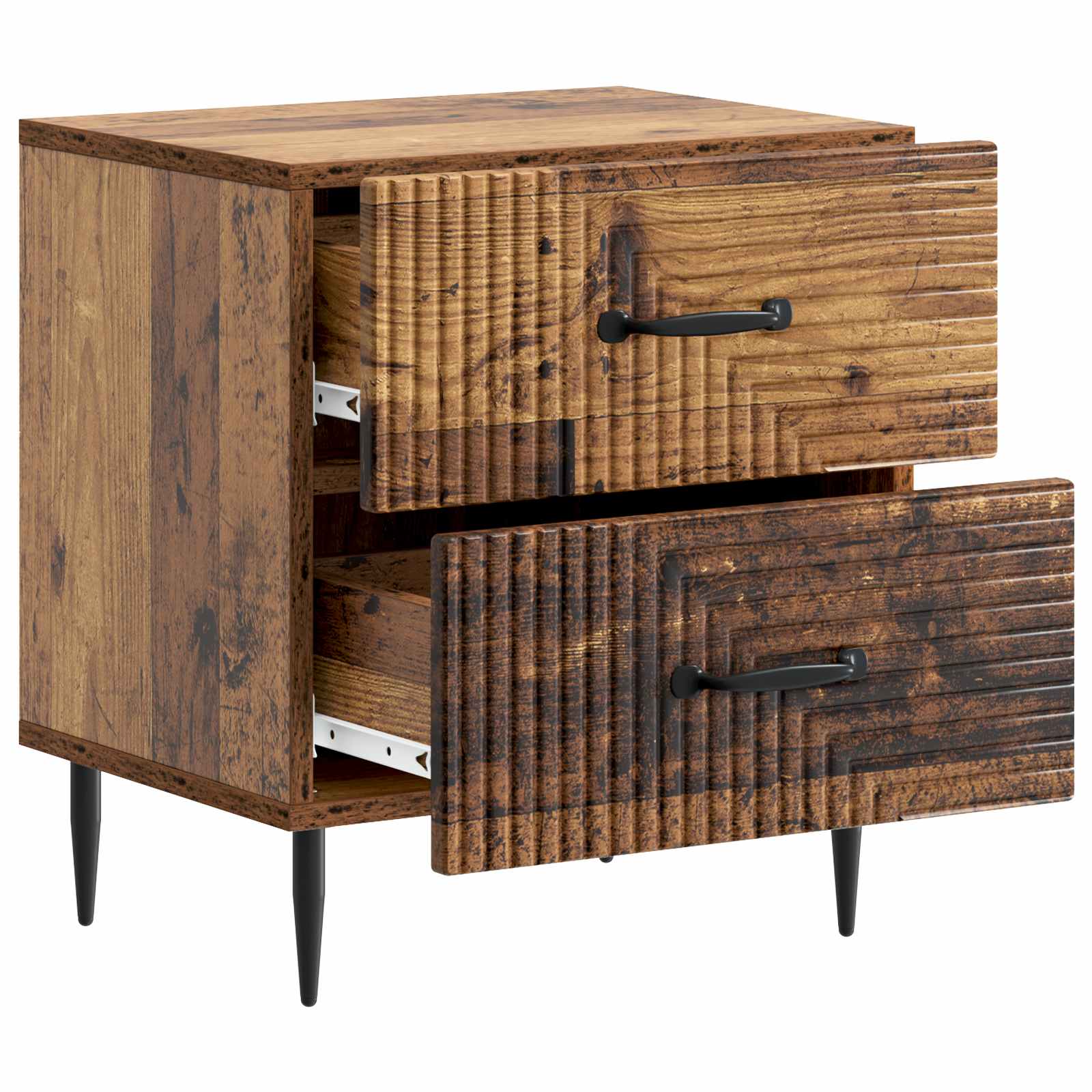 Cabinet de chevet avec tiroir Bois ancien 43 x 34,5 x 47,5 cm - XIOS