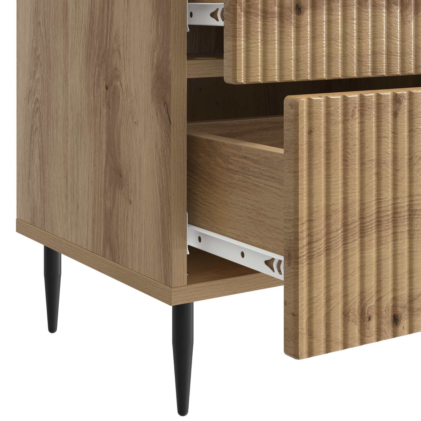 Cabinet de chevet 2 pcs Chêne artisanal 43 x 34,5 x 47,5 cm - XIOS