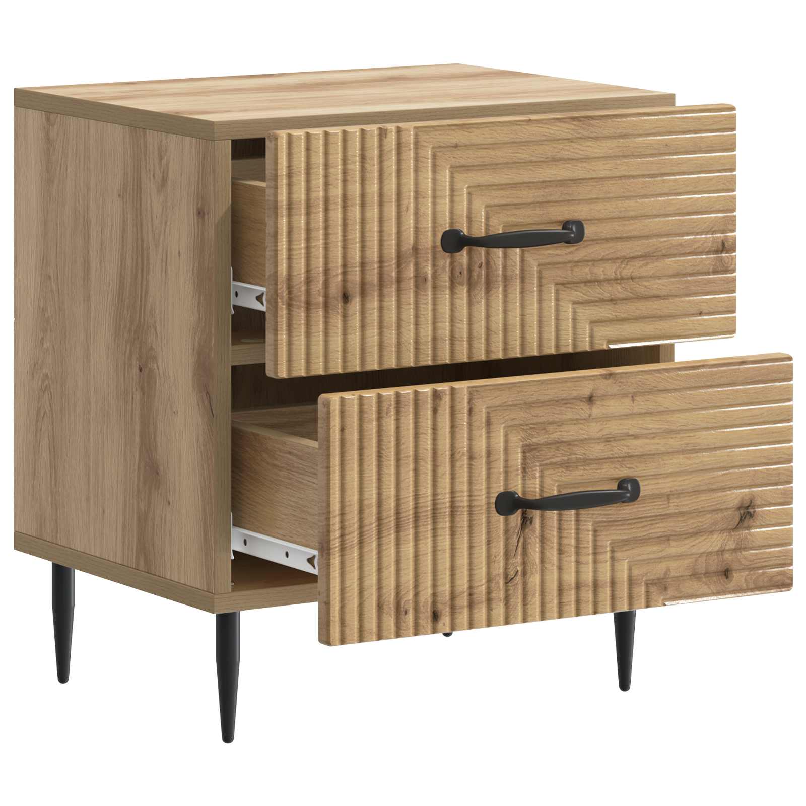 Cabinet de chevet 2 pcs Chêne artisanal 43 x 34,5 x 47,5 cm - XIOS