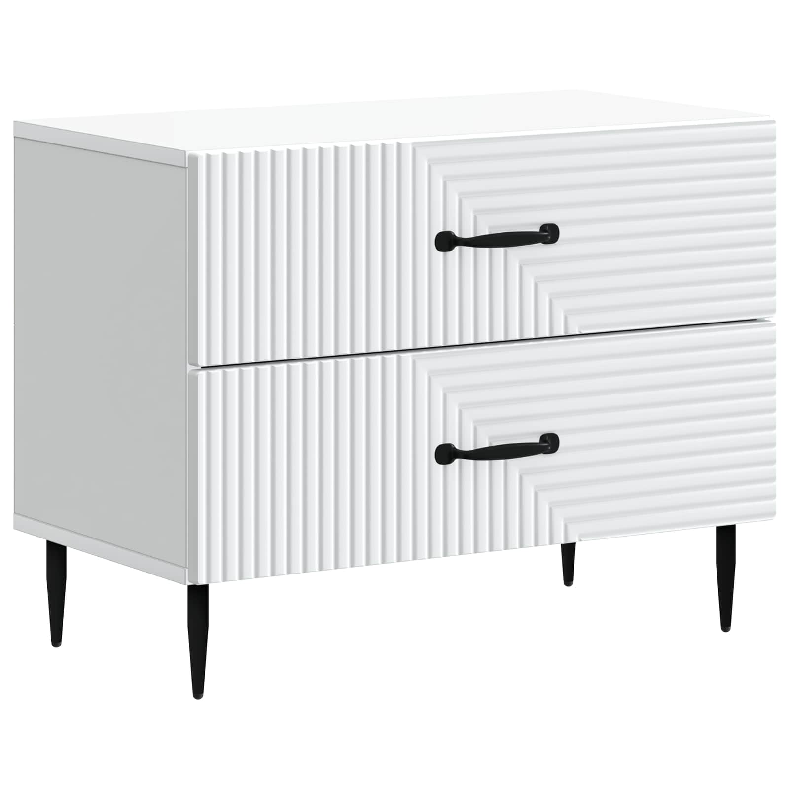 Cabinet de chevet Blanc 62 x 34,5 x 47,5 cm Bois d'ingénierie - XIOS