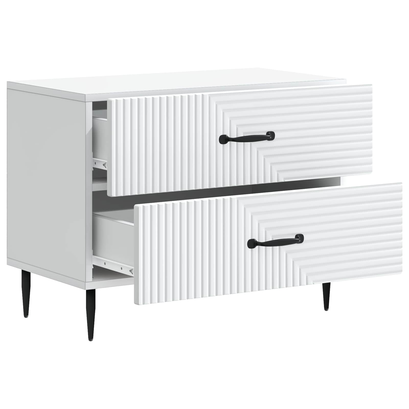 Cabinet de chevet Blanc 62 x 34,5 x 47,5 cm Bois d'ingénierie - XIOS
