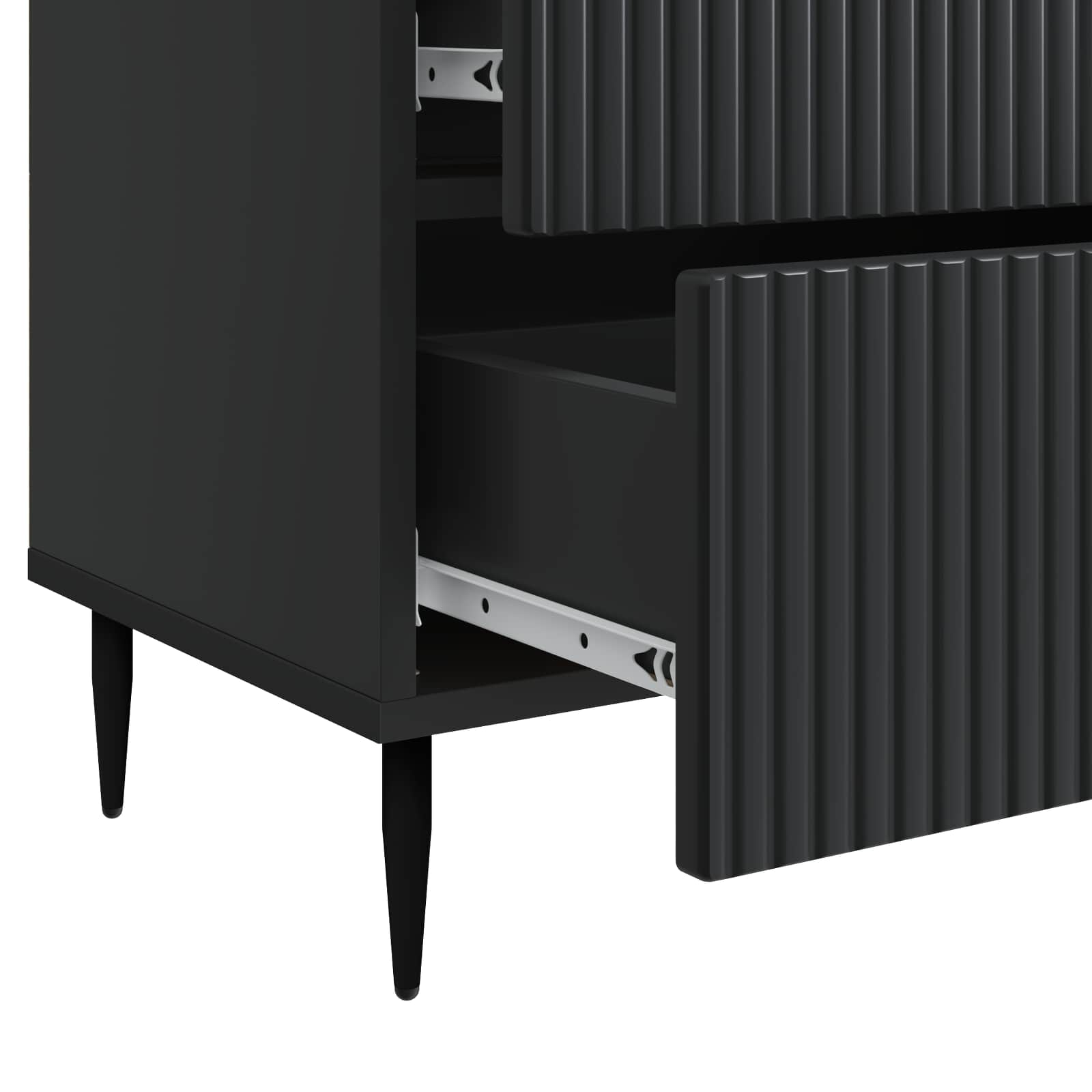 Cabinet de chevet Noir 62 x 34,5 x 47,5 cm Bois d'ingénierie - XIOS