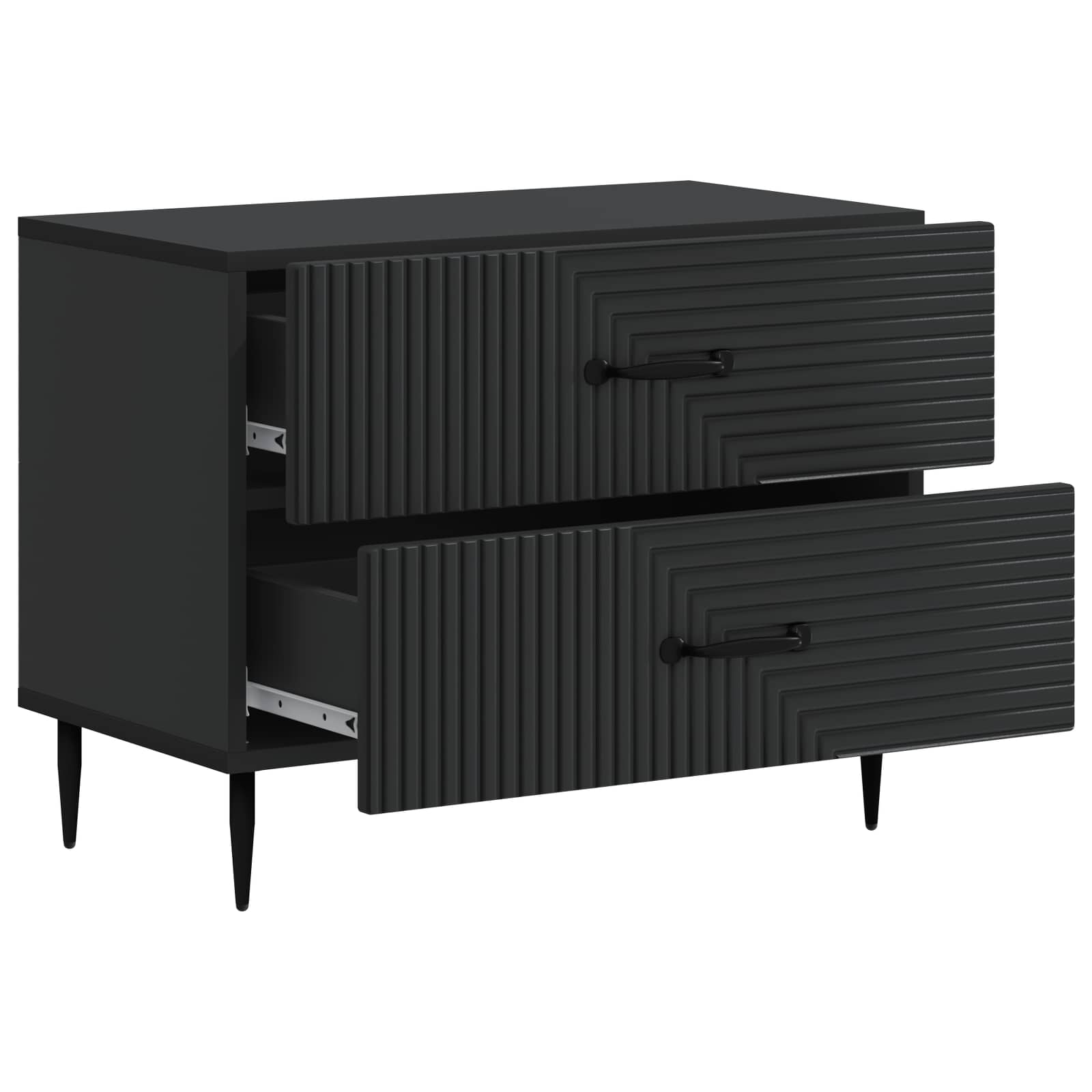 Cabinet de chevet Noir 62 x 34,5 x 47,5 cm Bois d'ingénierie - XIOS