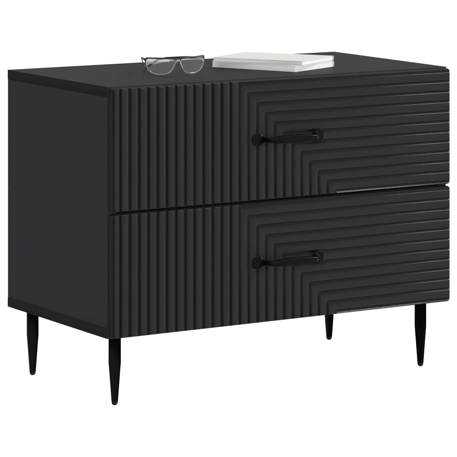Cabinet de chevet Noir 62 x 34,5 x 47,5 cm Bois d'ingénierie - XIOS
