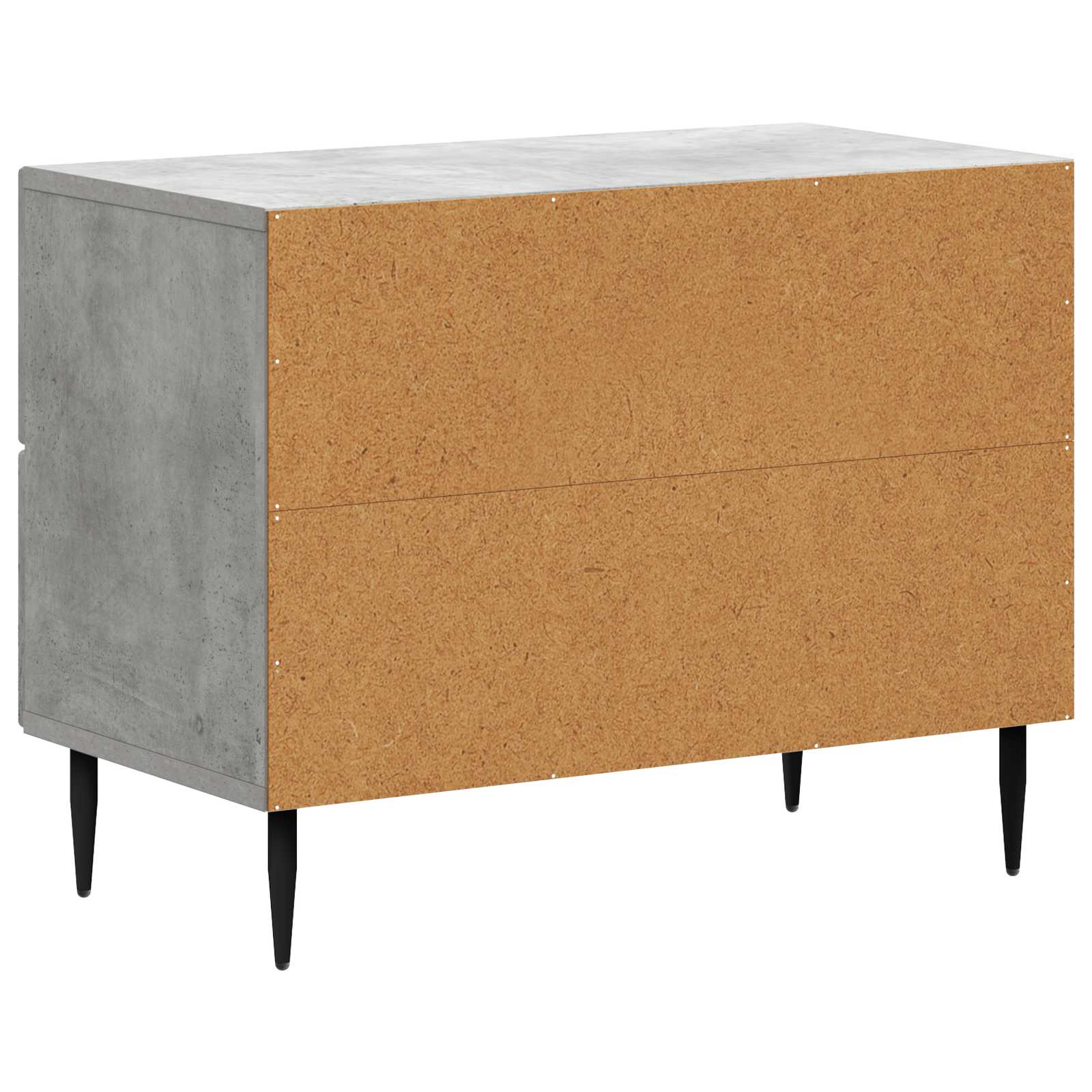 Cabinet de chevet avec tiroir Gris béton 62 x 34,5 x 47,5 cm - XIOS