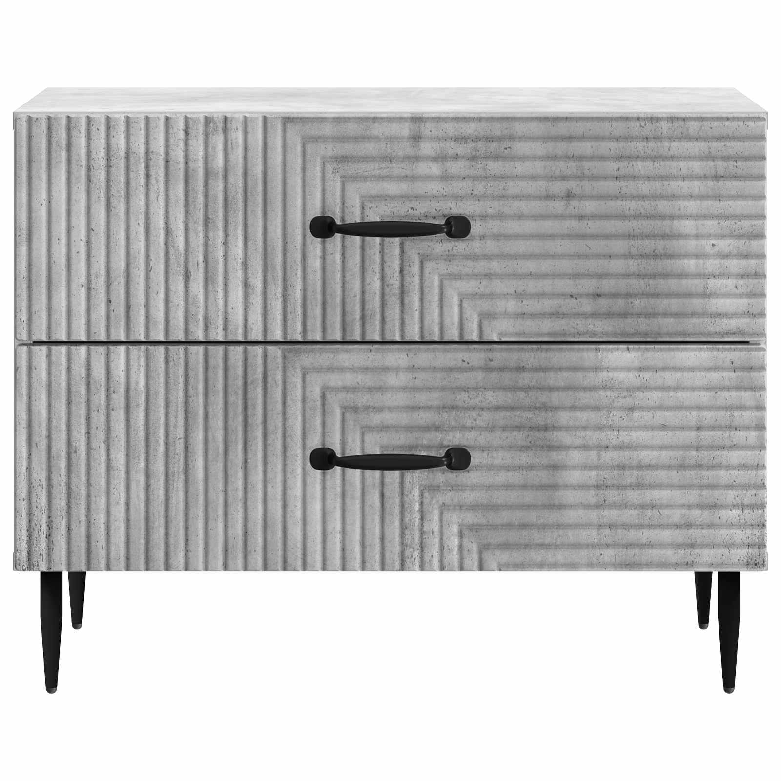Cabinet de chevet avec tiroir Gris béton 62 x 34,5 x 47,5 cm - XIOS