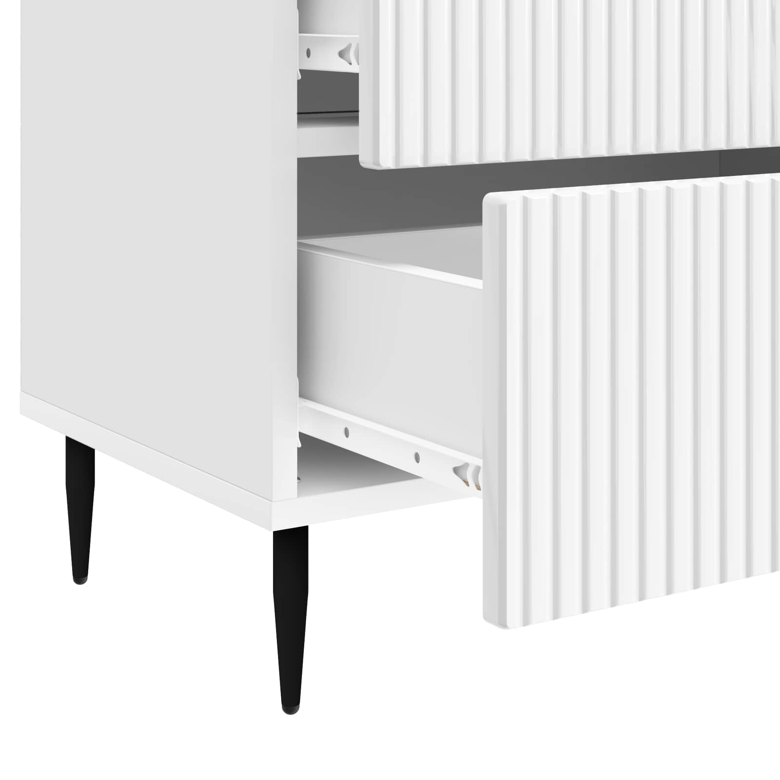 Cabinet de chevet Blanc brillant 62 x 34,5 x 47,5 cm - XIOS