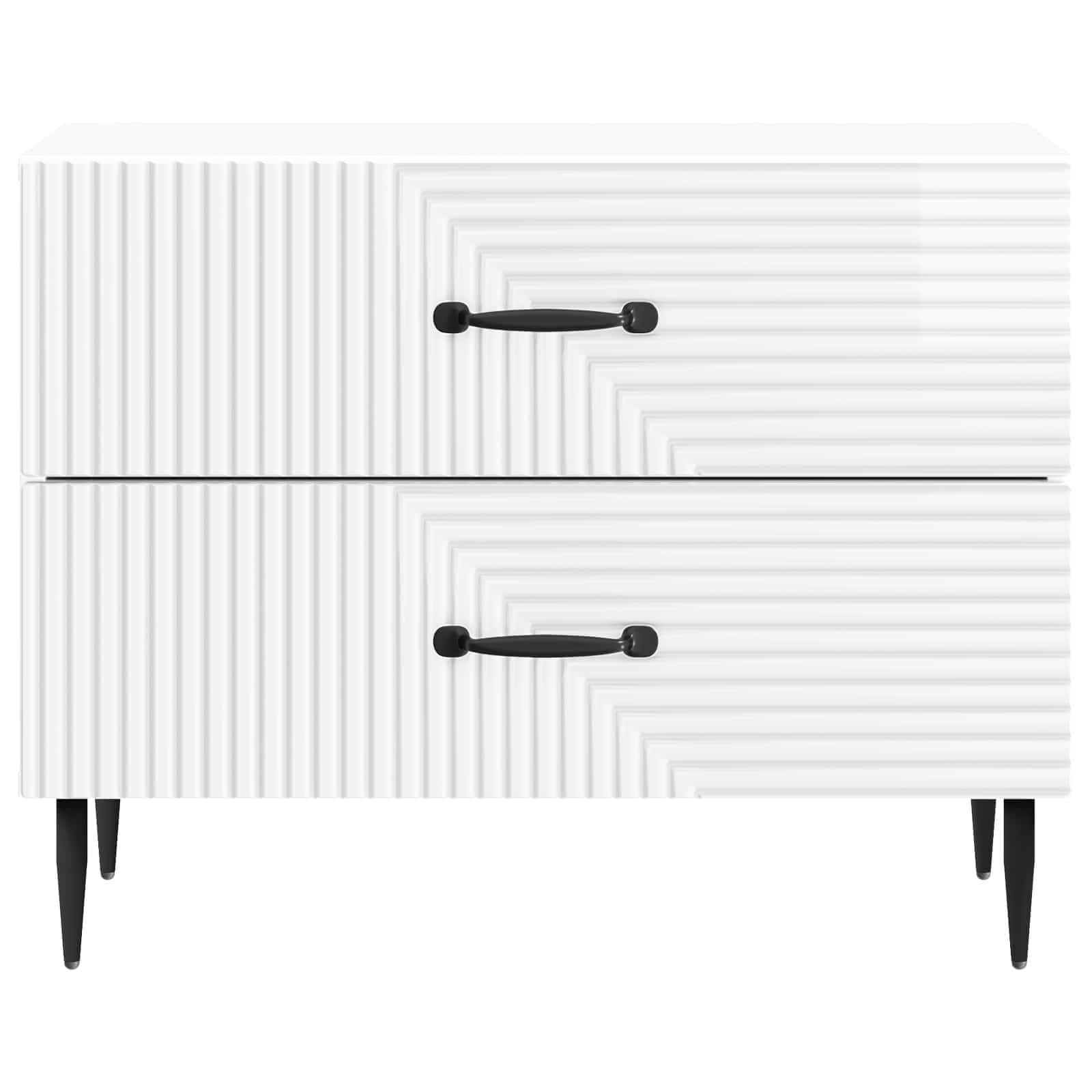 Cabinet de chevet Blanc brillant 62 x 34,5 x 47,5 cm - XIOS
