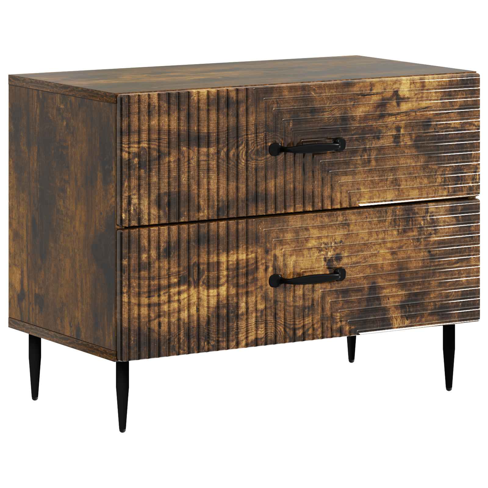 Cabinet de chevet avec tiroir Chêne fumé 62 x 34,5 x 47,5 cm - XIOS