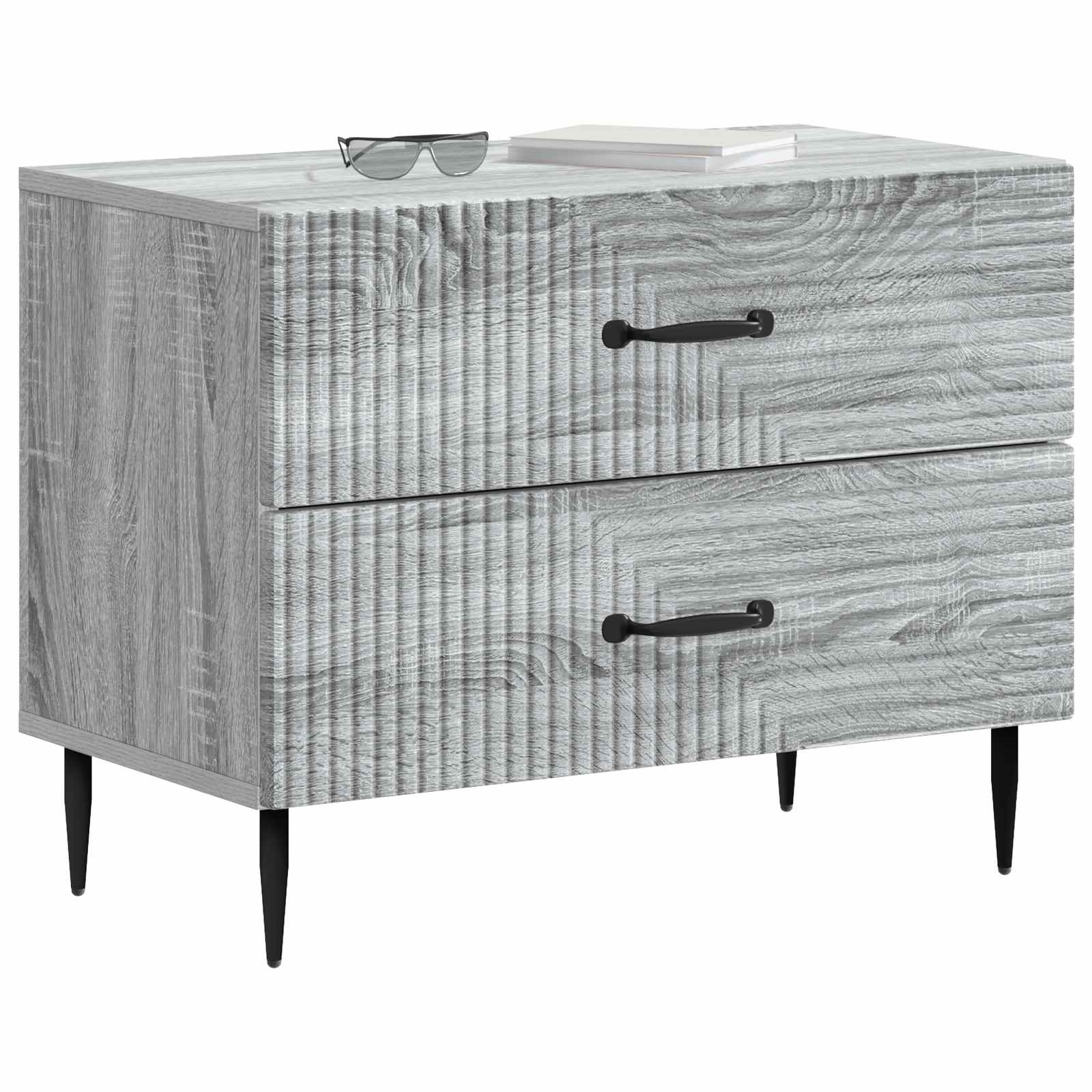 Cabinet de chevet avec tiroir Sonoma gris 62 x 34,5 x 47,5 cm - XIOS