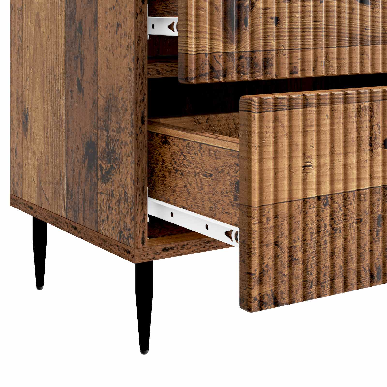 Cabinet de chevet avec tiroir Bois ancien 62 x 34,5 x 47,5 cm - XIOS