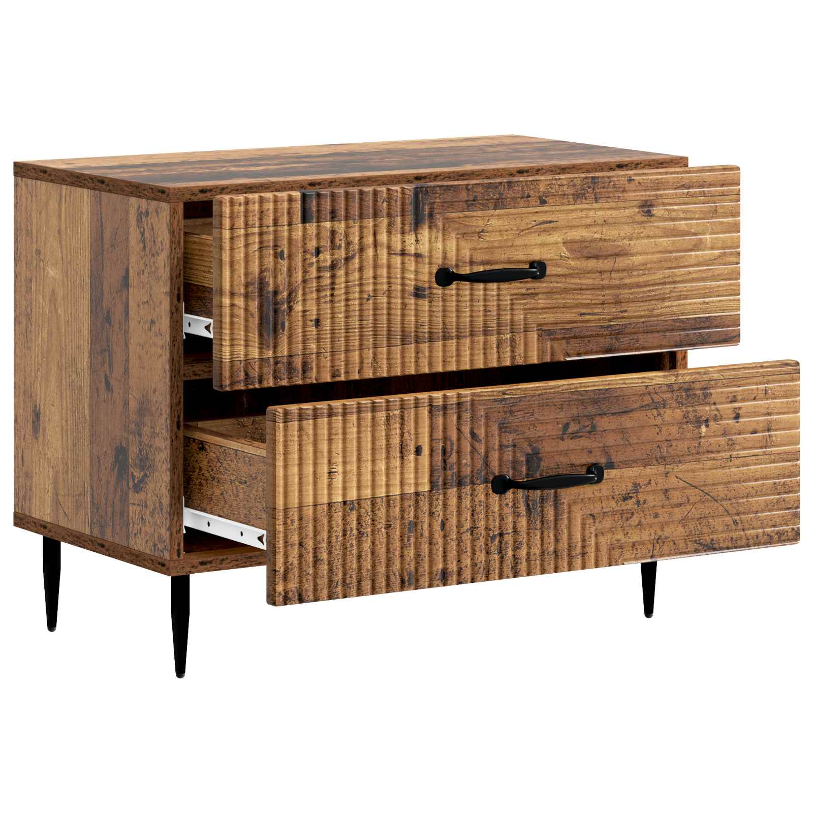 Cabinet de chevet avec tiroir Bois ancien 62 x 34,5 x 47,5 cm - XIOS