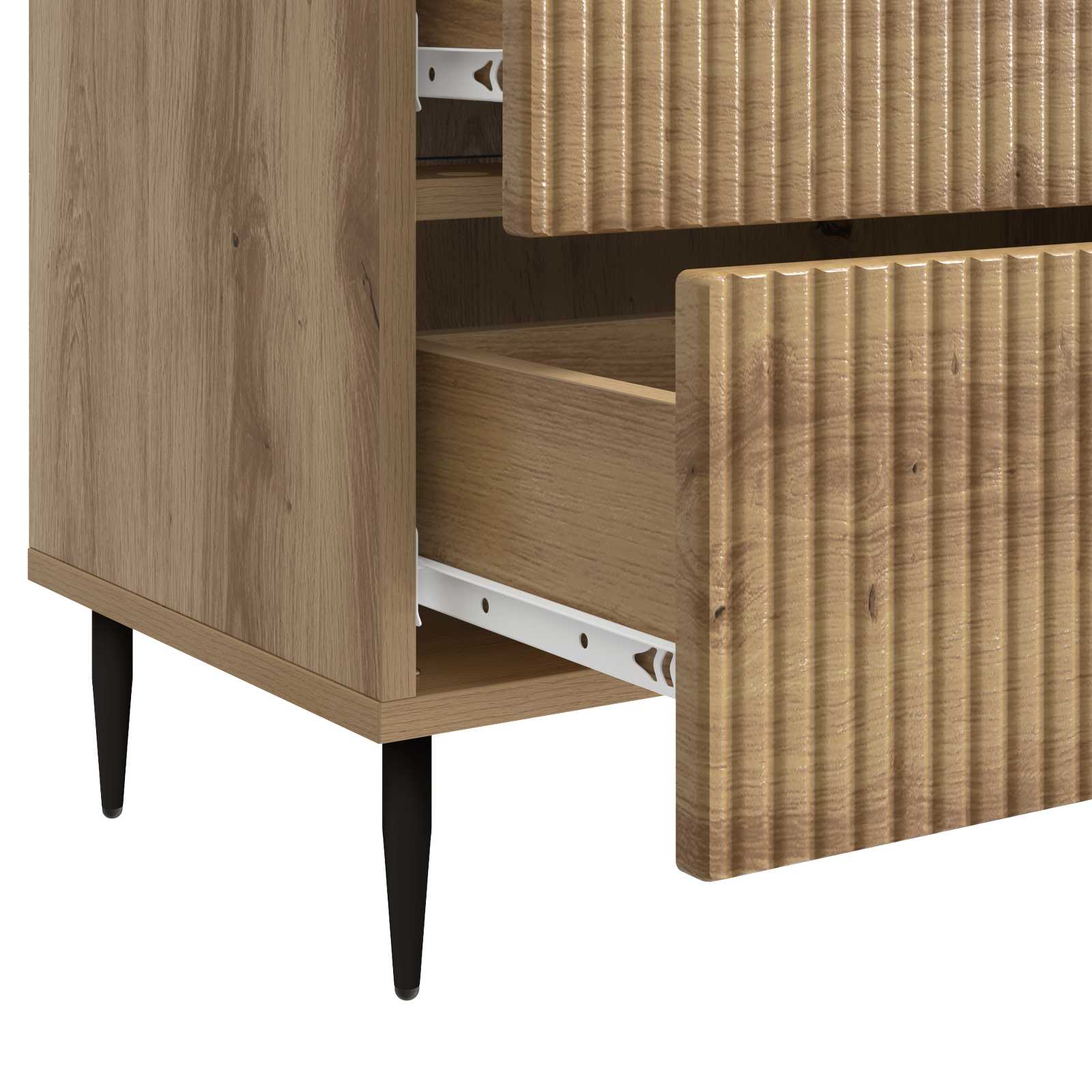 Cabinet de chevet Chêne artisanal 62 x 34,5 x 47,5 cm - XIOS
