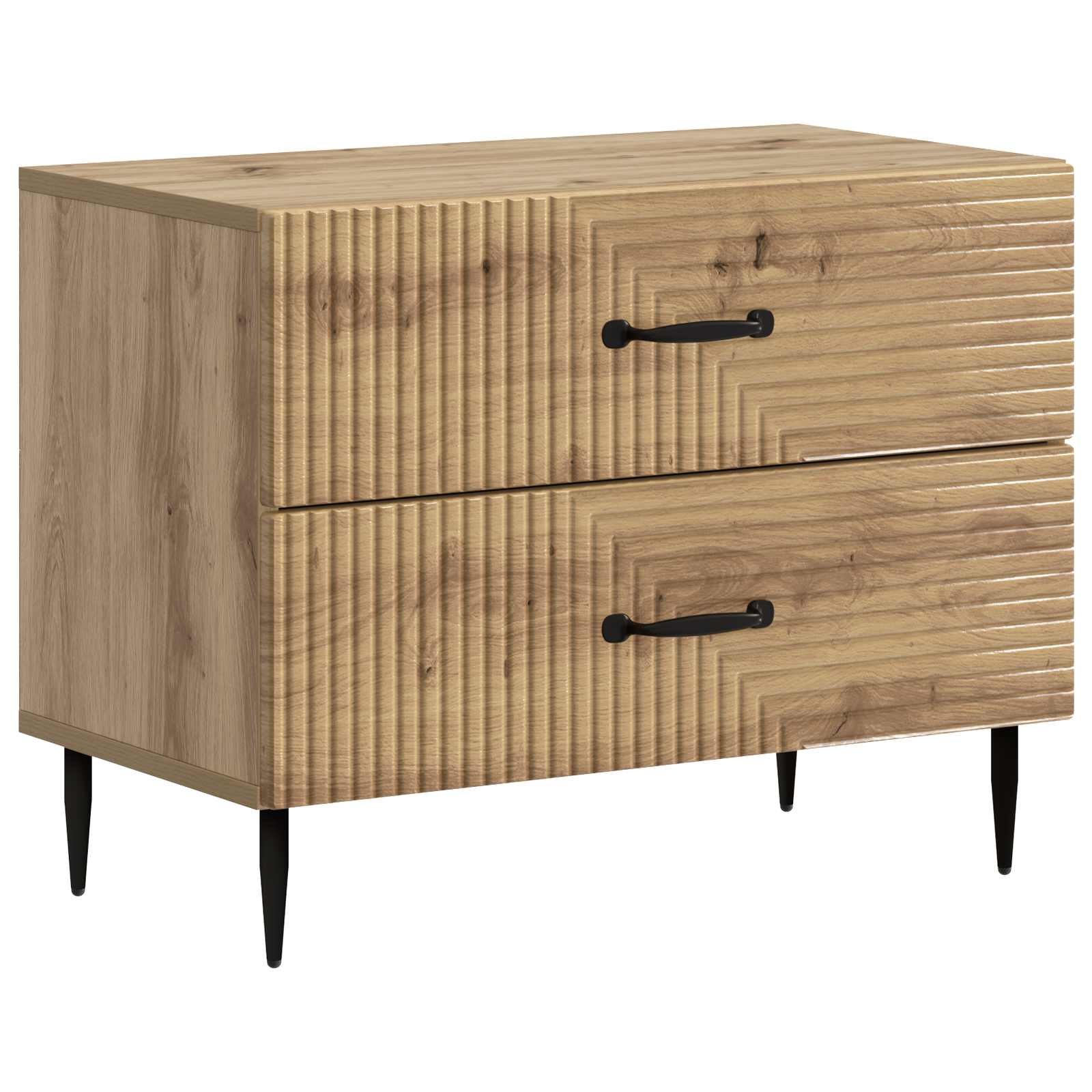 Cabinet de chevet Chêne artisanal 62 x 34,5 x 47,5 cm - XIOS