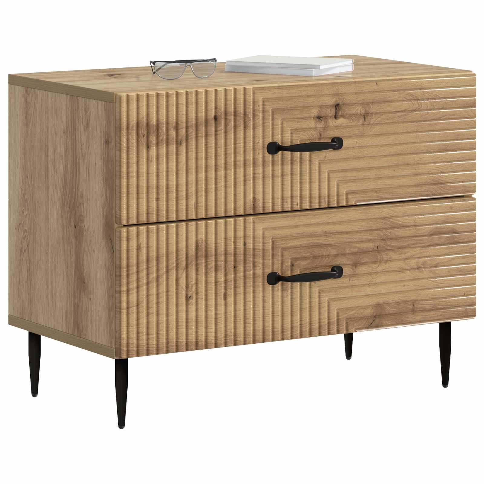 Cabinet de chevet Chêne artisanal 62 x 34,5 x 47,5 cm - XIOS