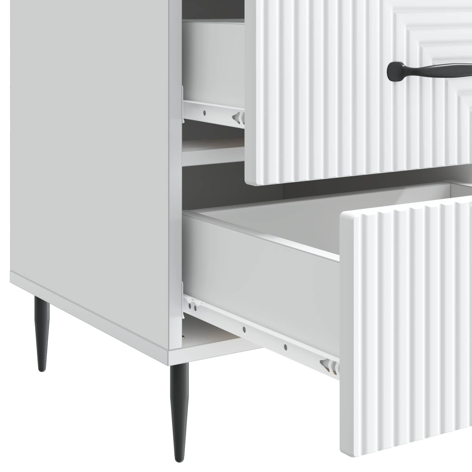 Cabinet de chevet Blanc 43 x 41 x 66,5 cm Bois d'ingénierie - XIOS
