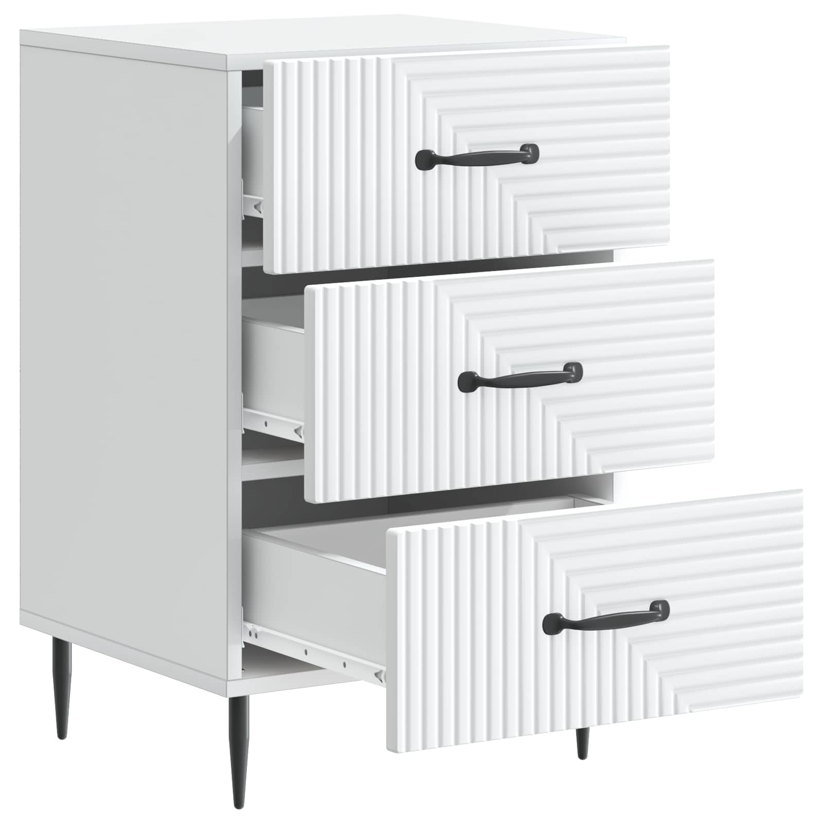 Cabinet de chevet Blanc 43 x 41 x 66,5 cm Bois d'ingénierie - XIOS